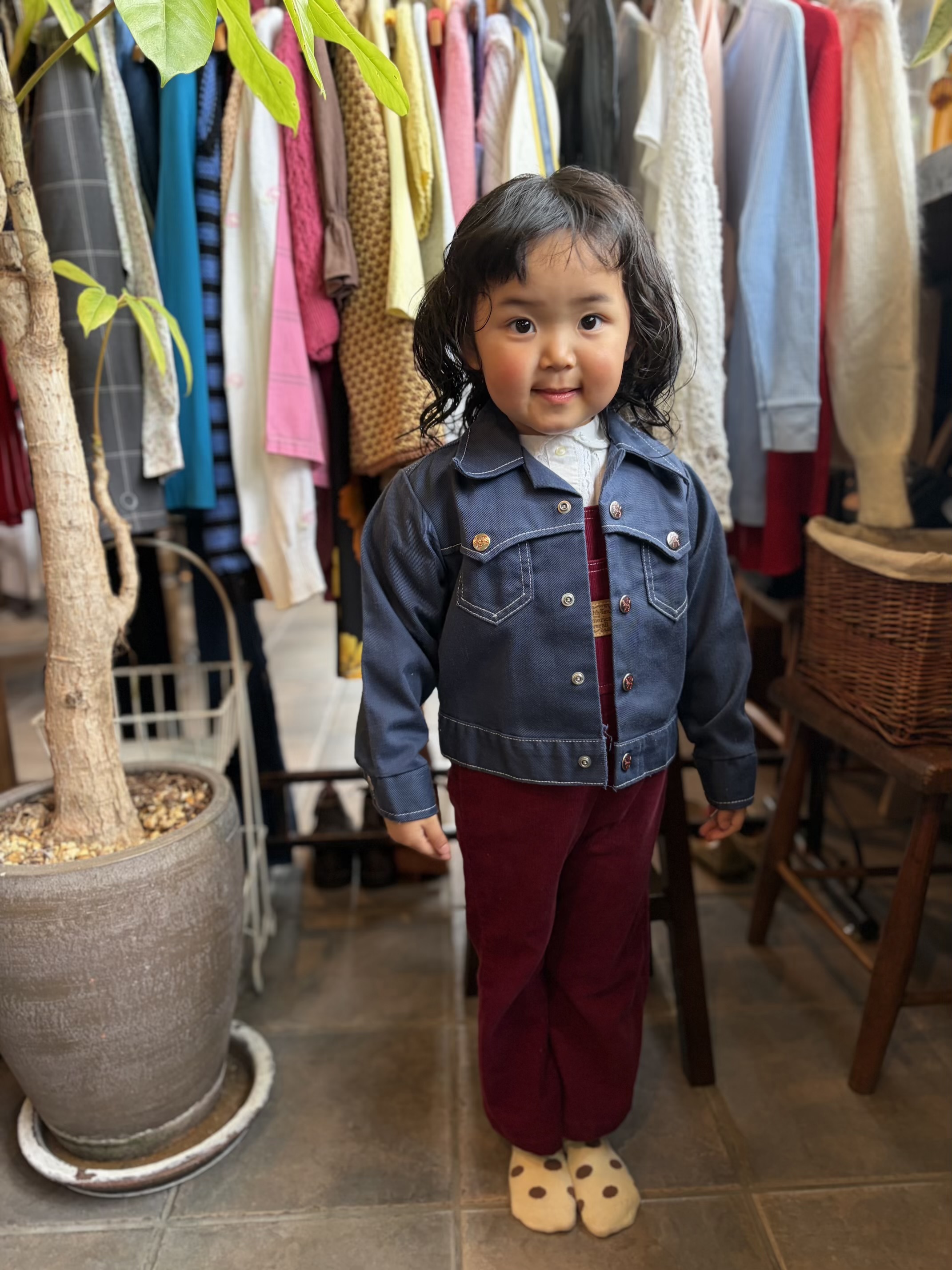 【kids】USA vintage denim jacket 2