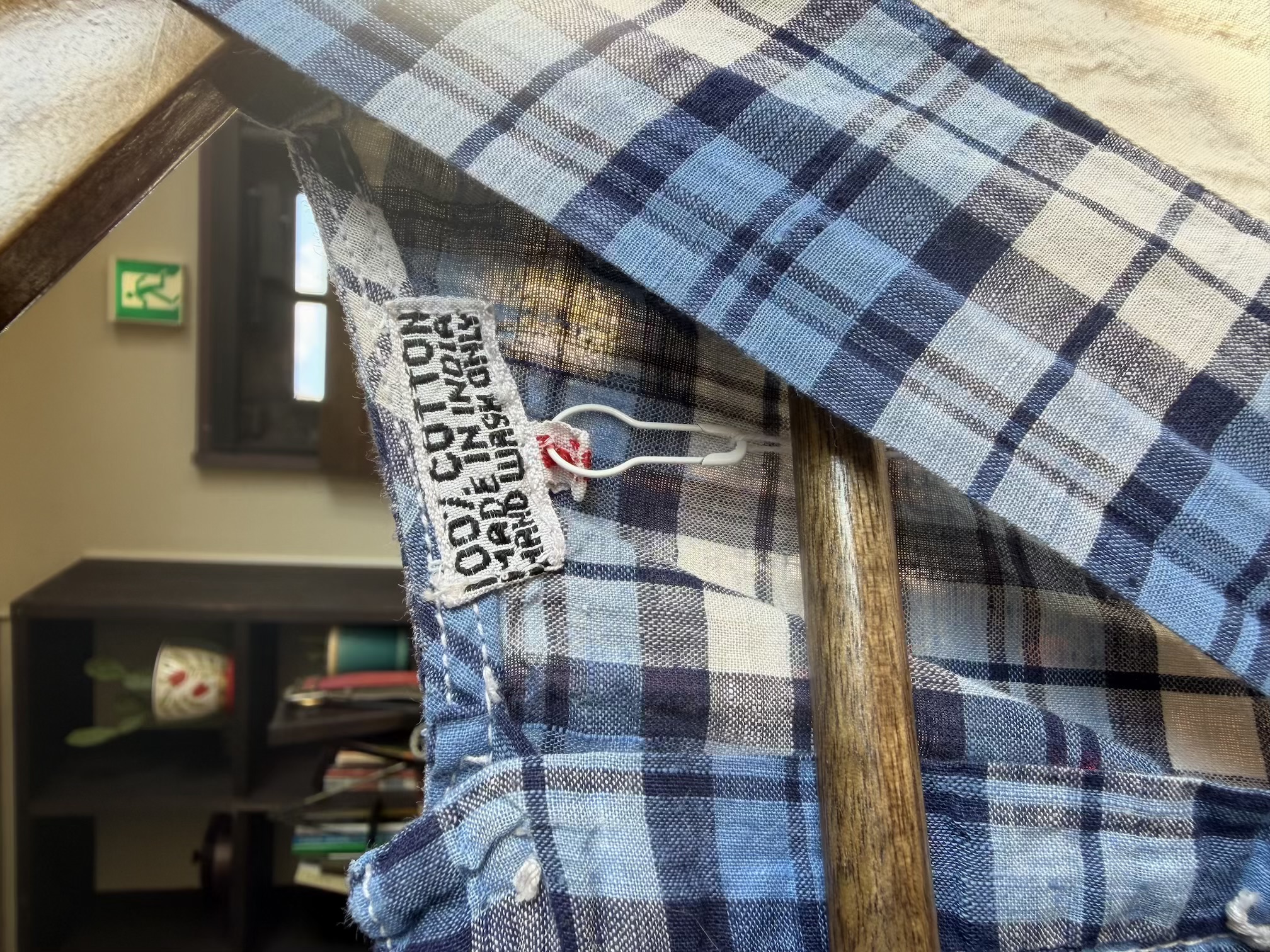 blue cotton plaid dress 5