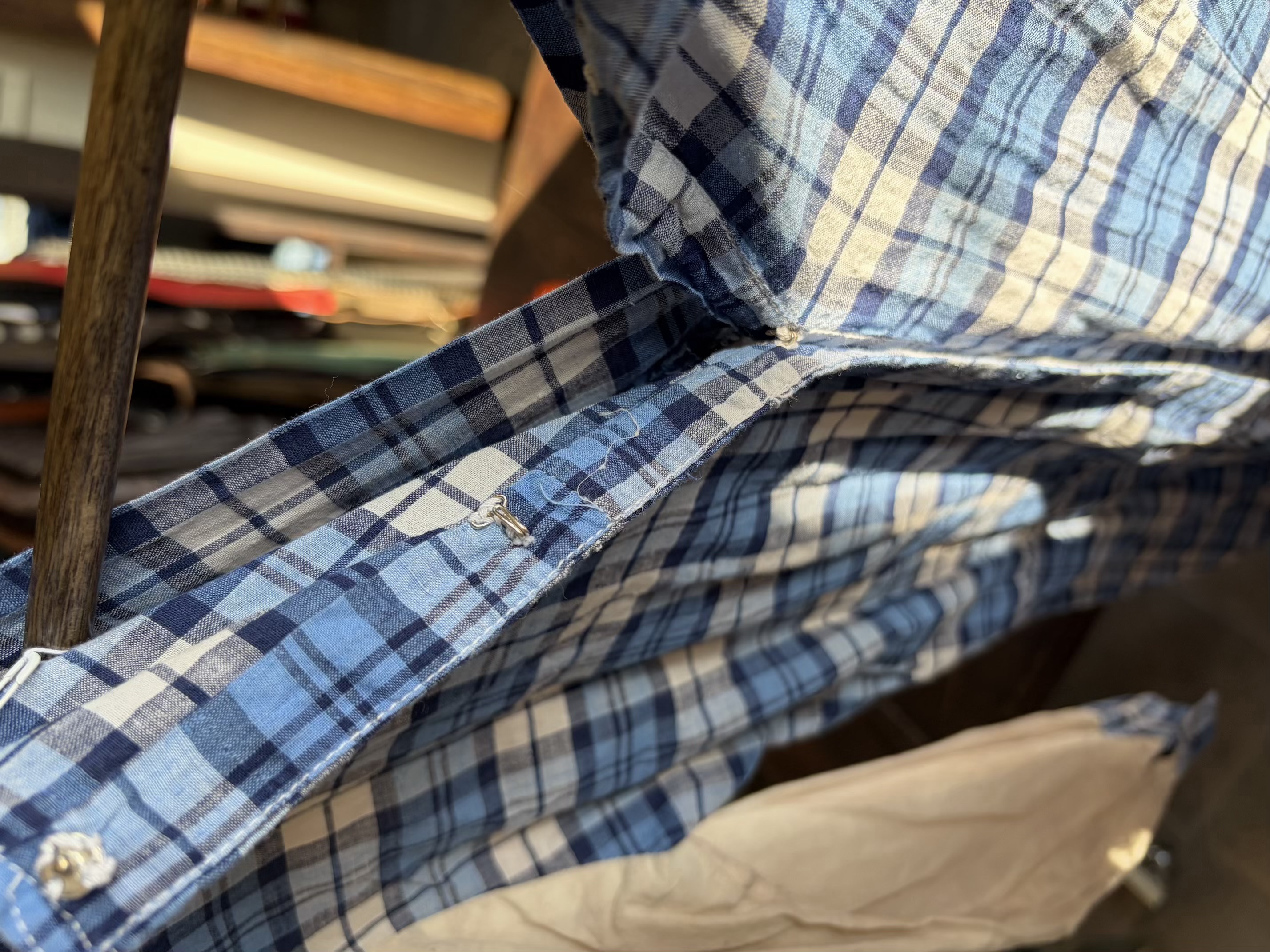 blue cotton plaid dress 10