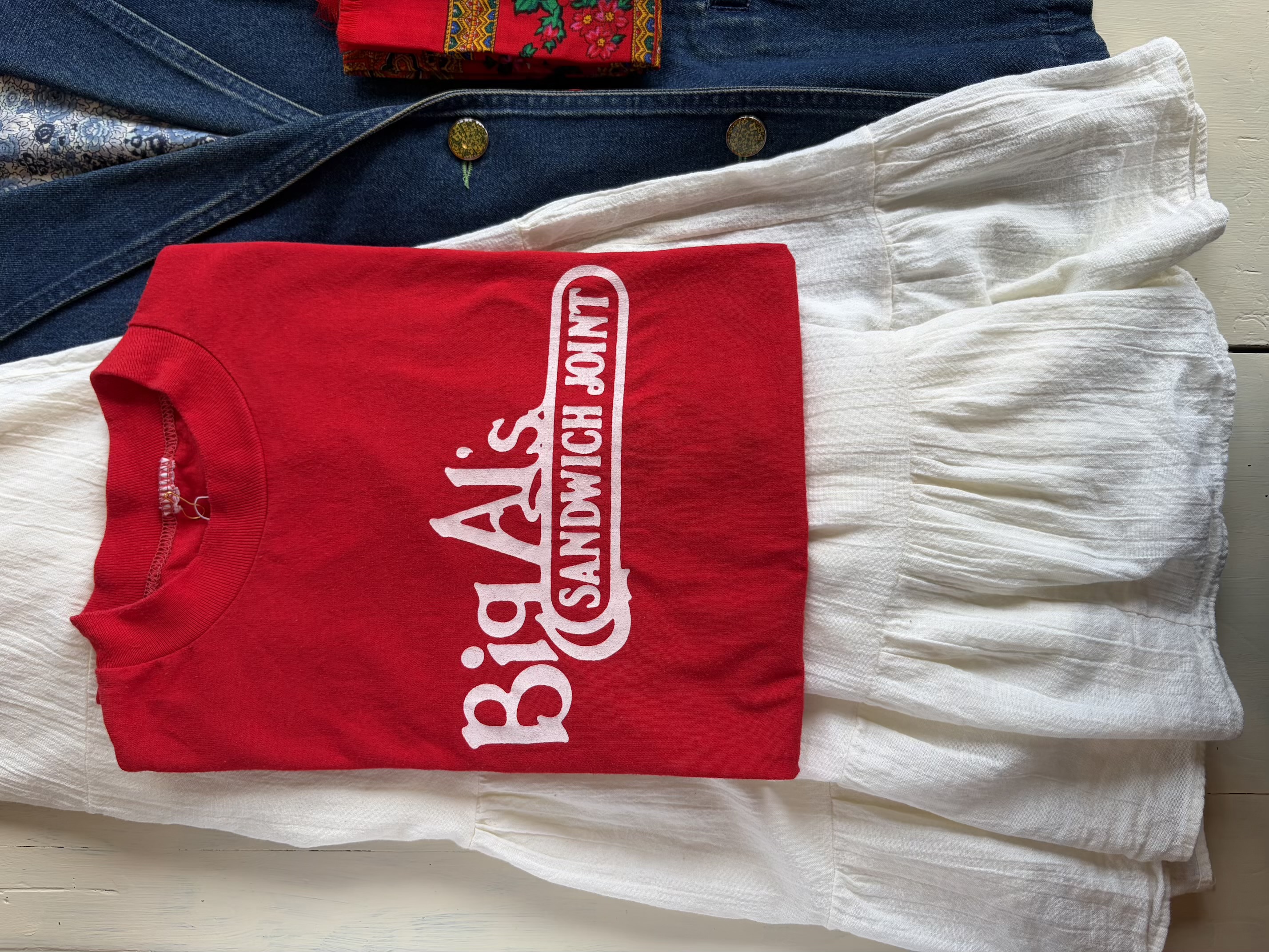 vintage red t shirt