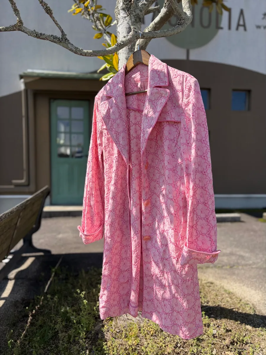 cotton 100% pink flower spring jacket 8