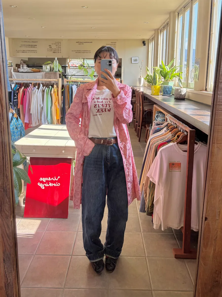cotton 100% pink flower spring jacket 7