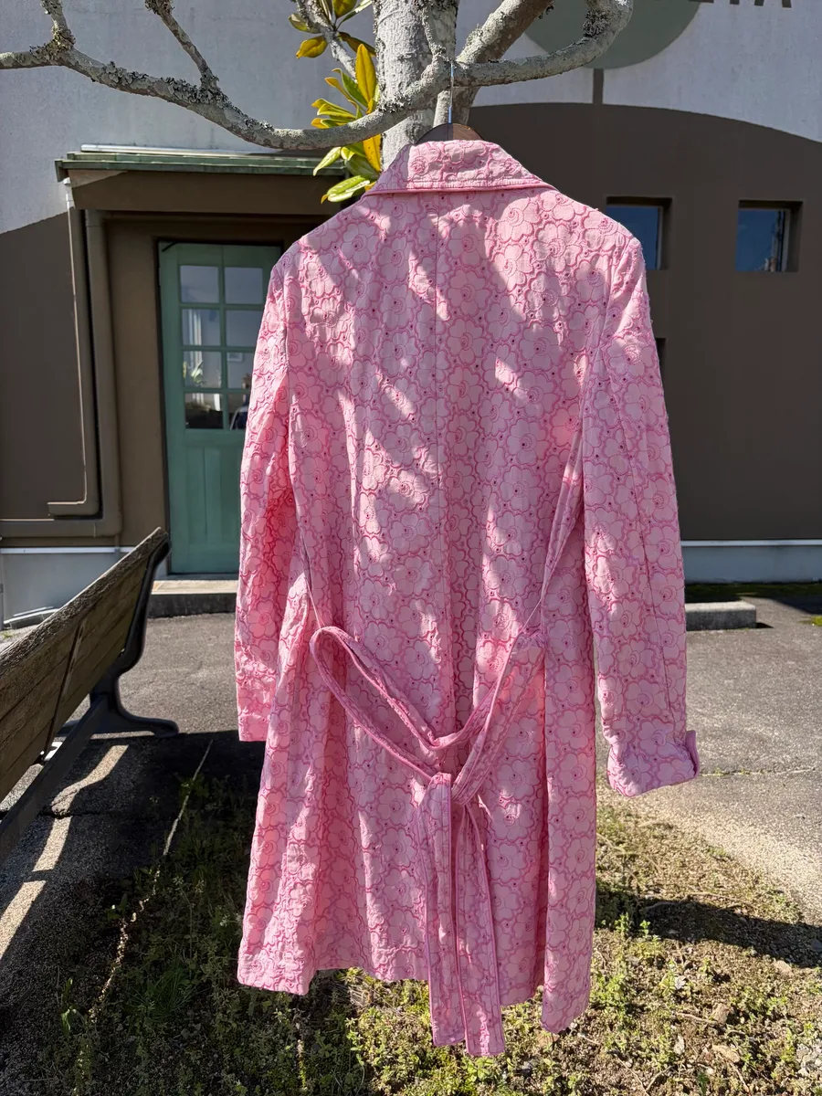 cotton 100% pink flower spring jacket 2