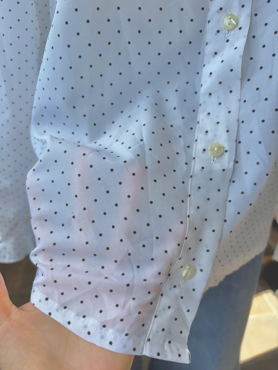 70s Italy sheer dot shirt 5