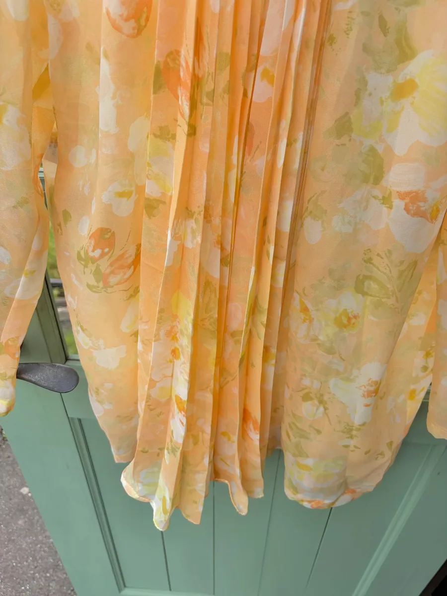 Italy orange sheer blouse 5