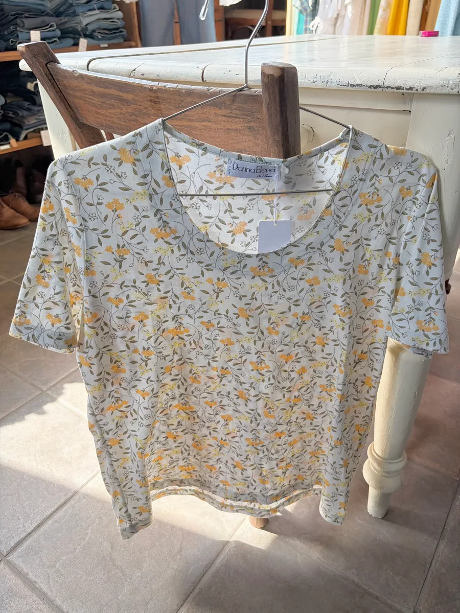 made in Italy flower design tops