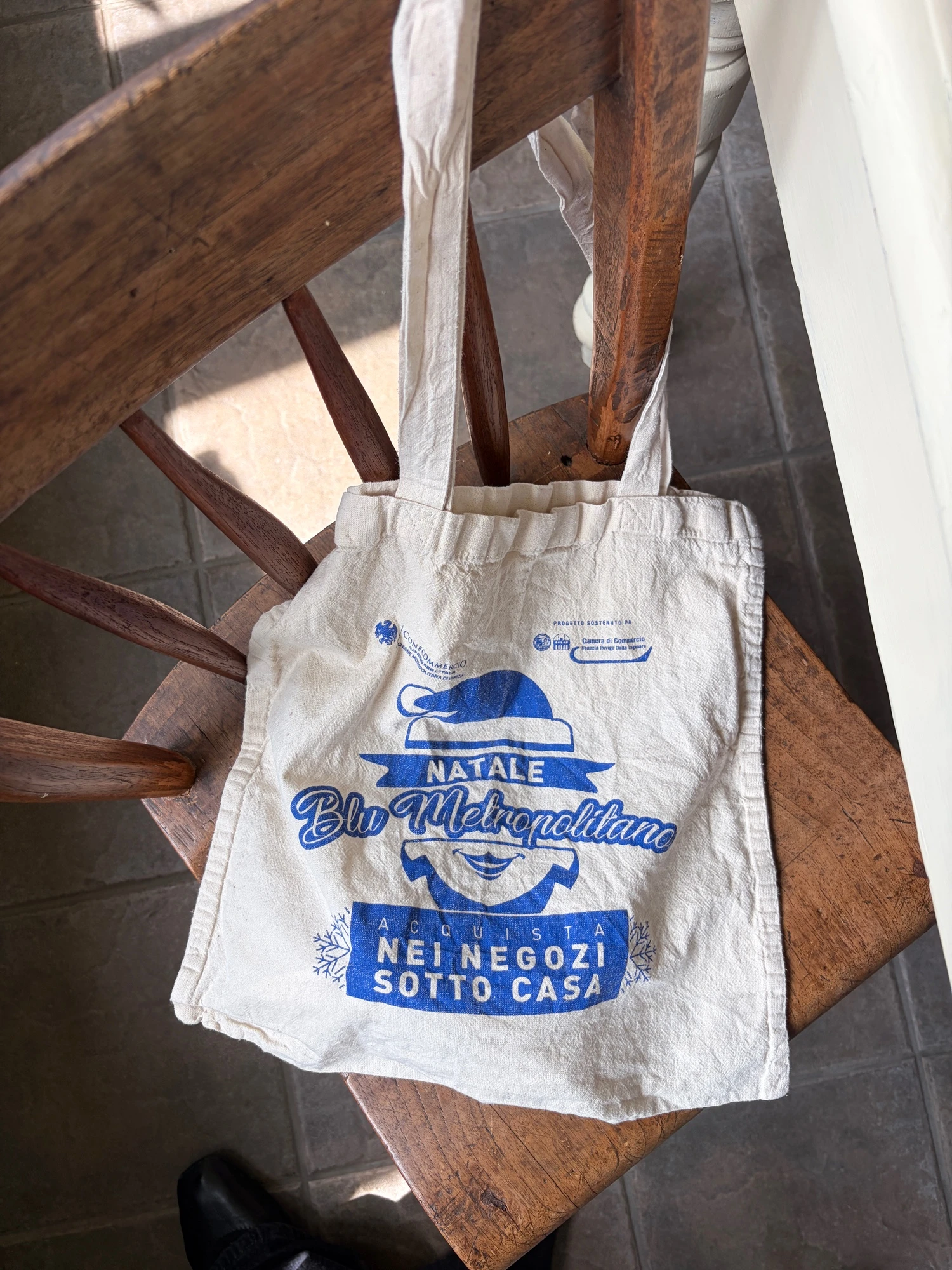 blue print tote bag
