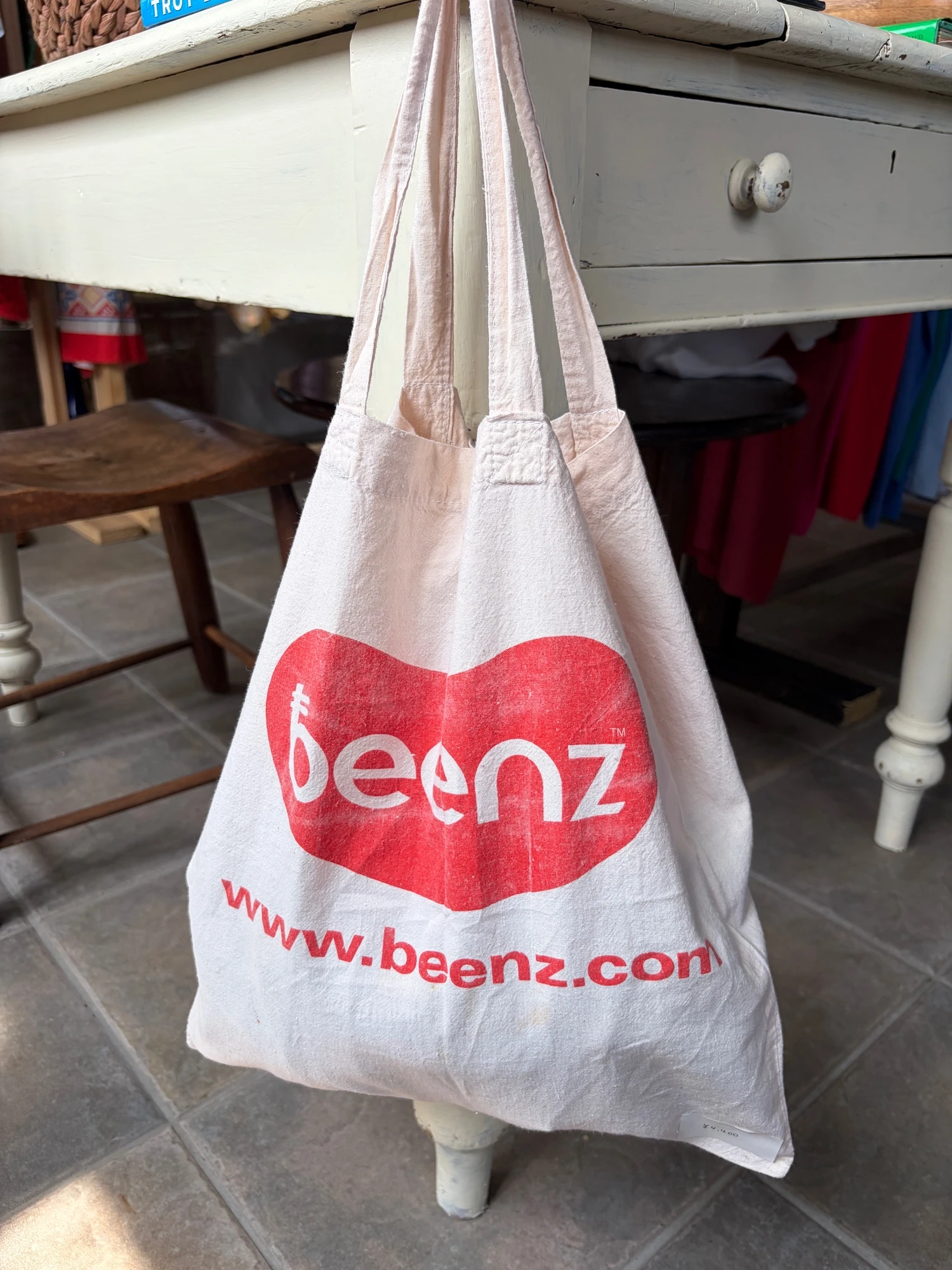 beenz red tote bag 2