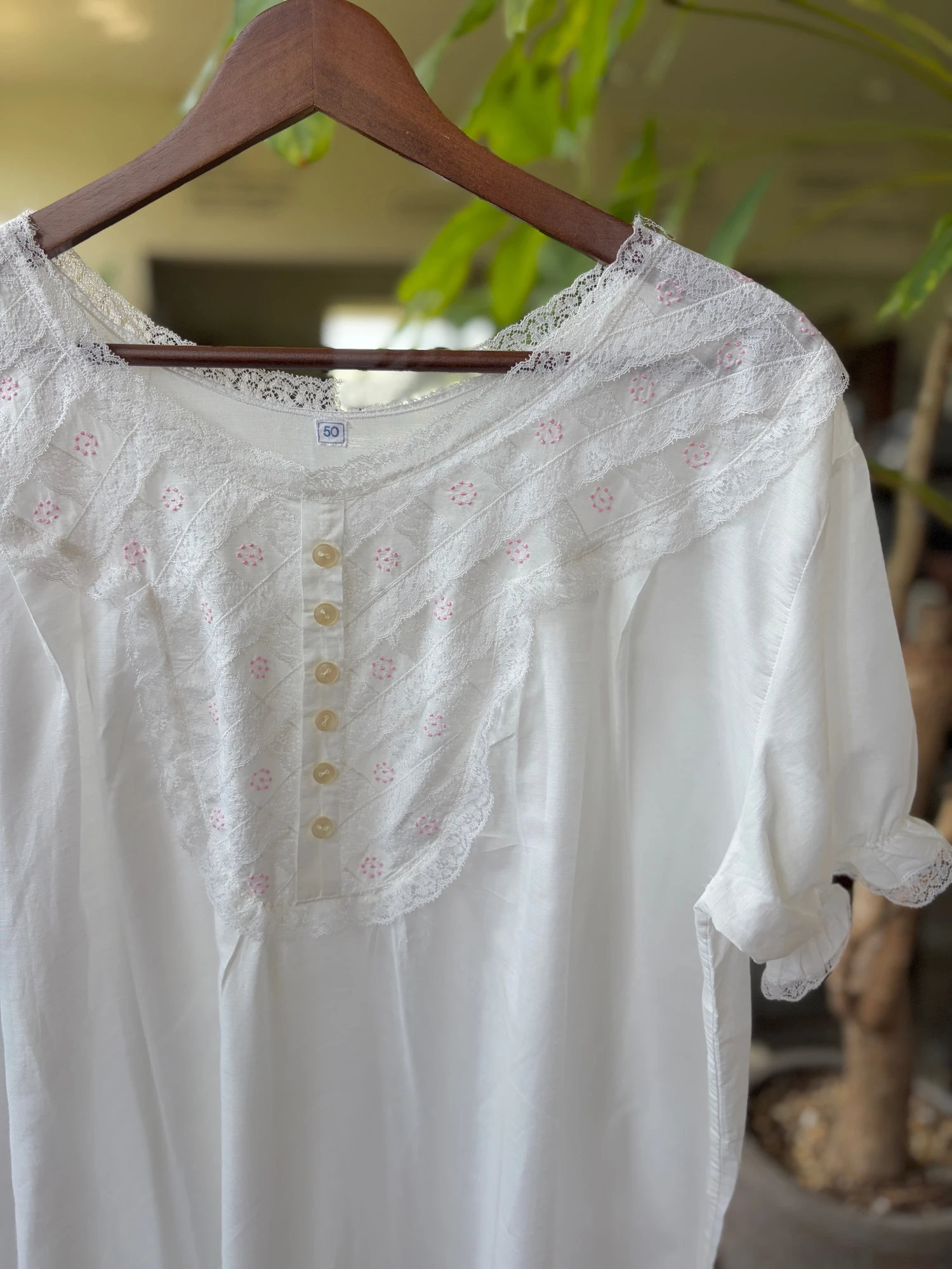 vintage half sleeve cotton dress