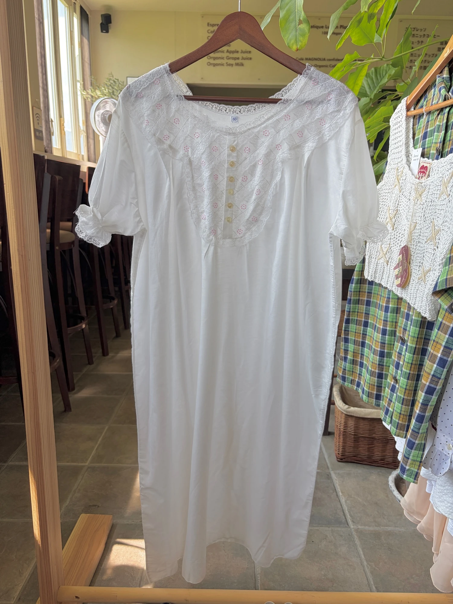 vintage half sleeve cotton dress 4
