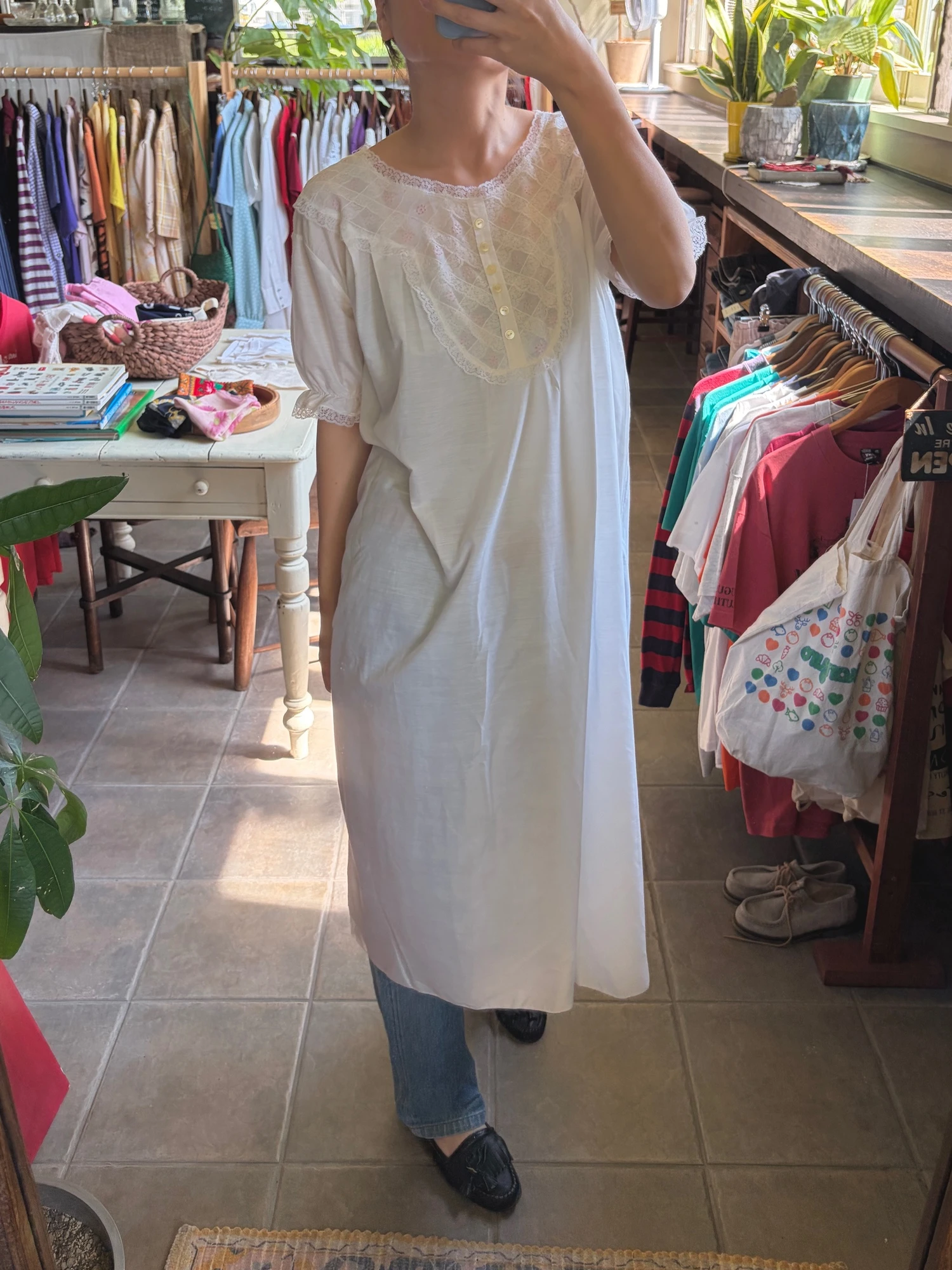 vintage half sleeve cotton dress 5