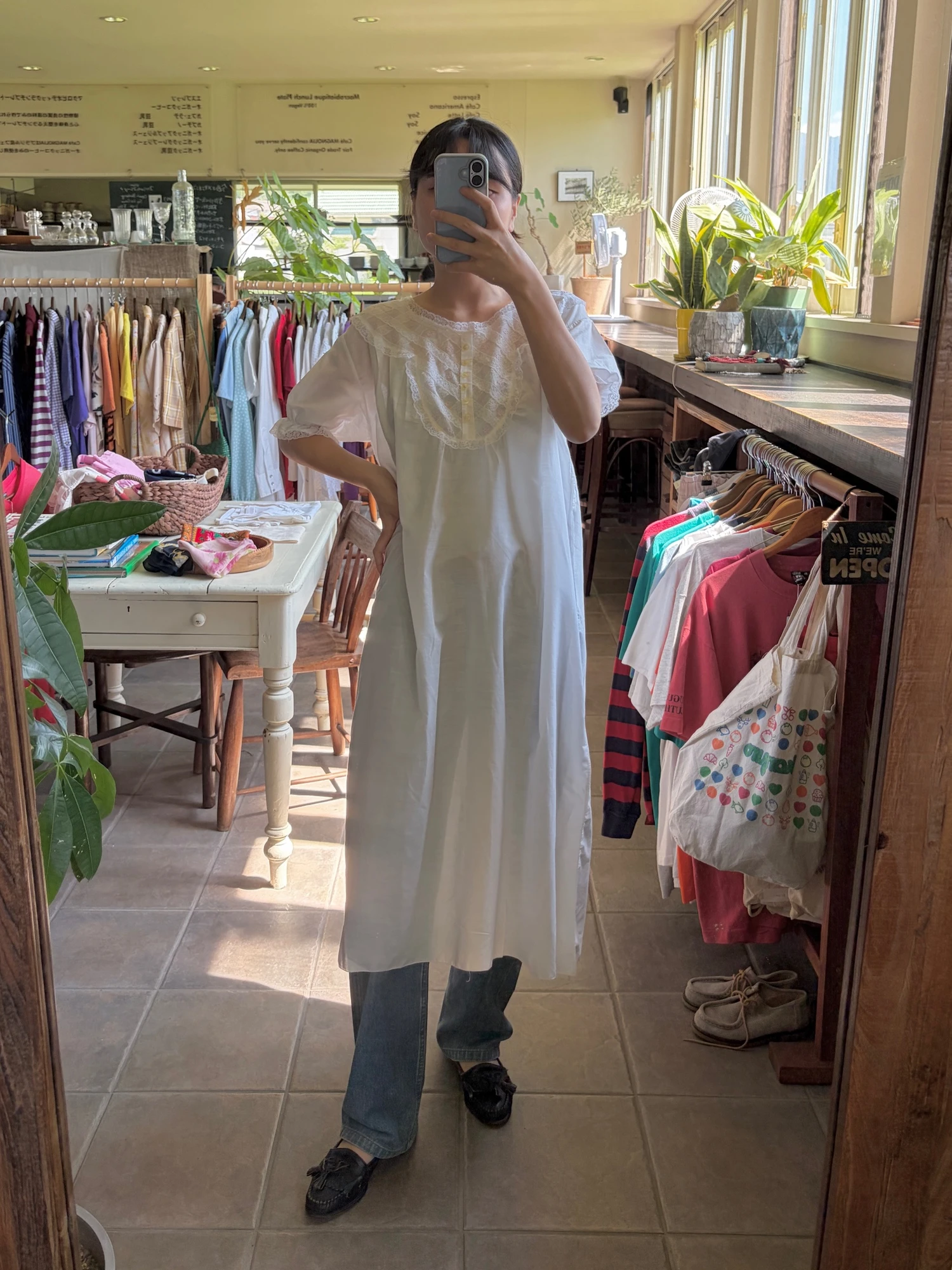vintage half sleeve cotton dress 6