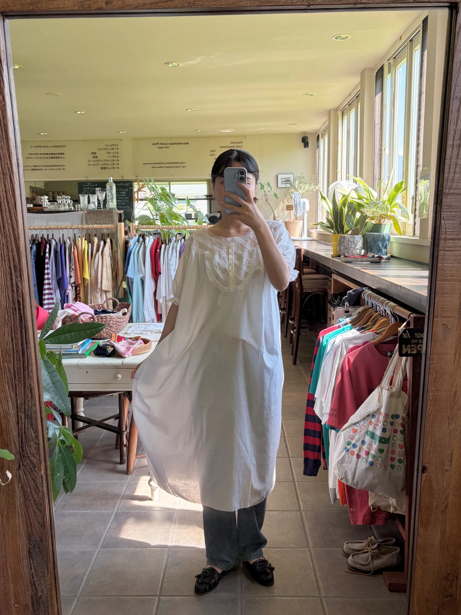 vintage half sleeve cotton dress 8