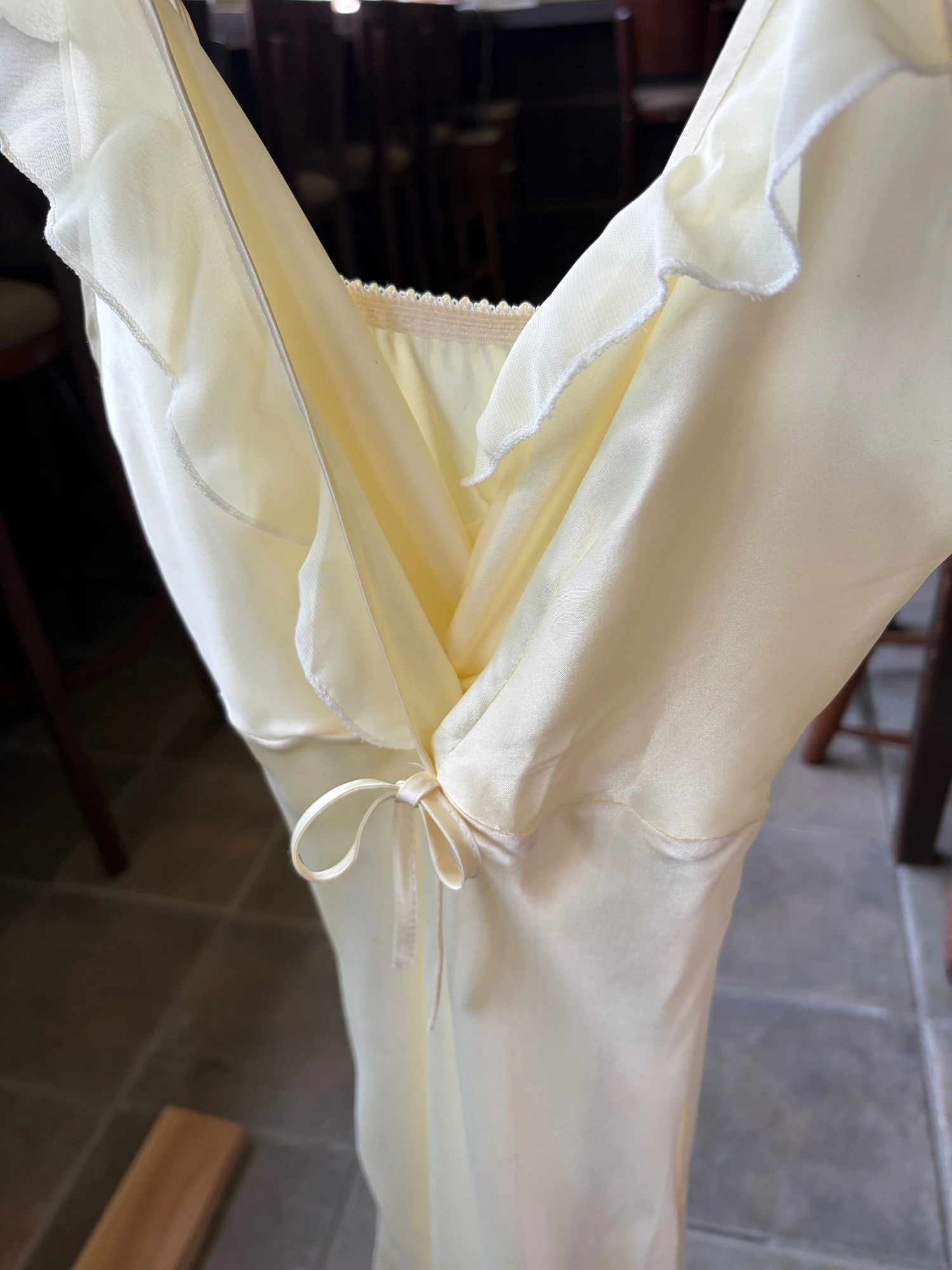 yellow silk 100% camisole dress 10