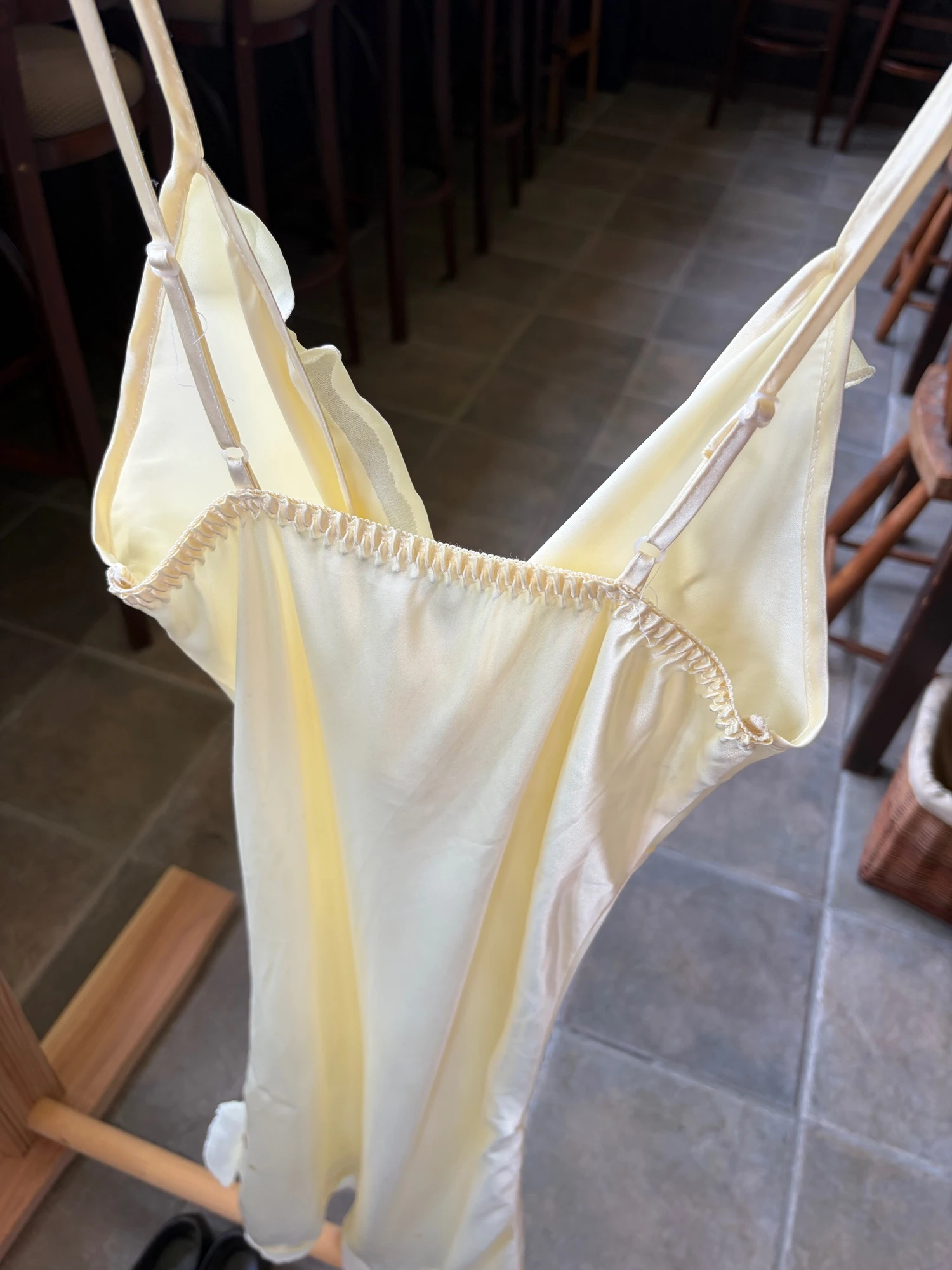 yellow silk 100% camisole dress 11