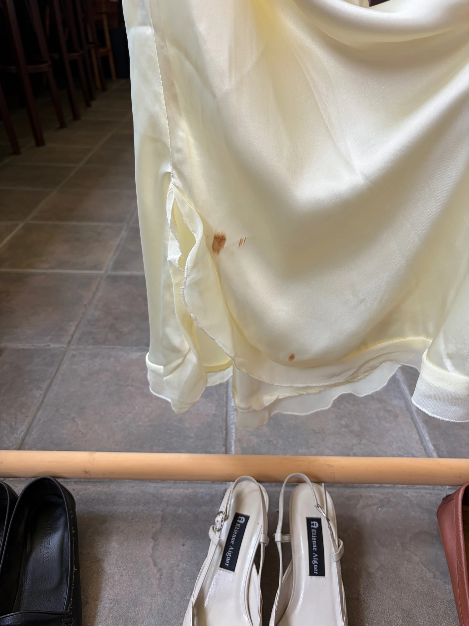 yellow silk 100% camisole dress 14
