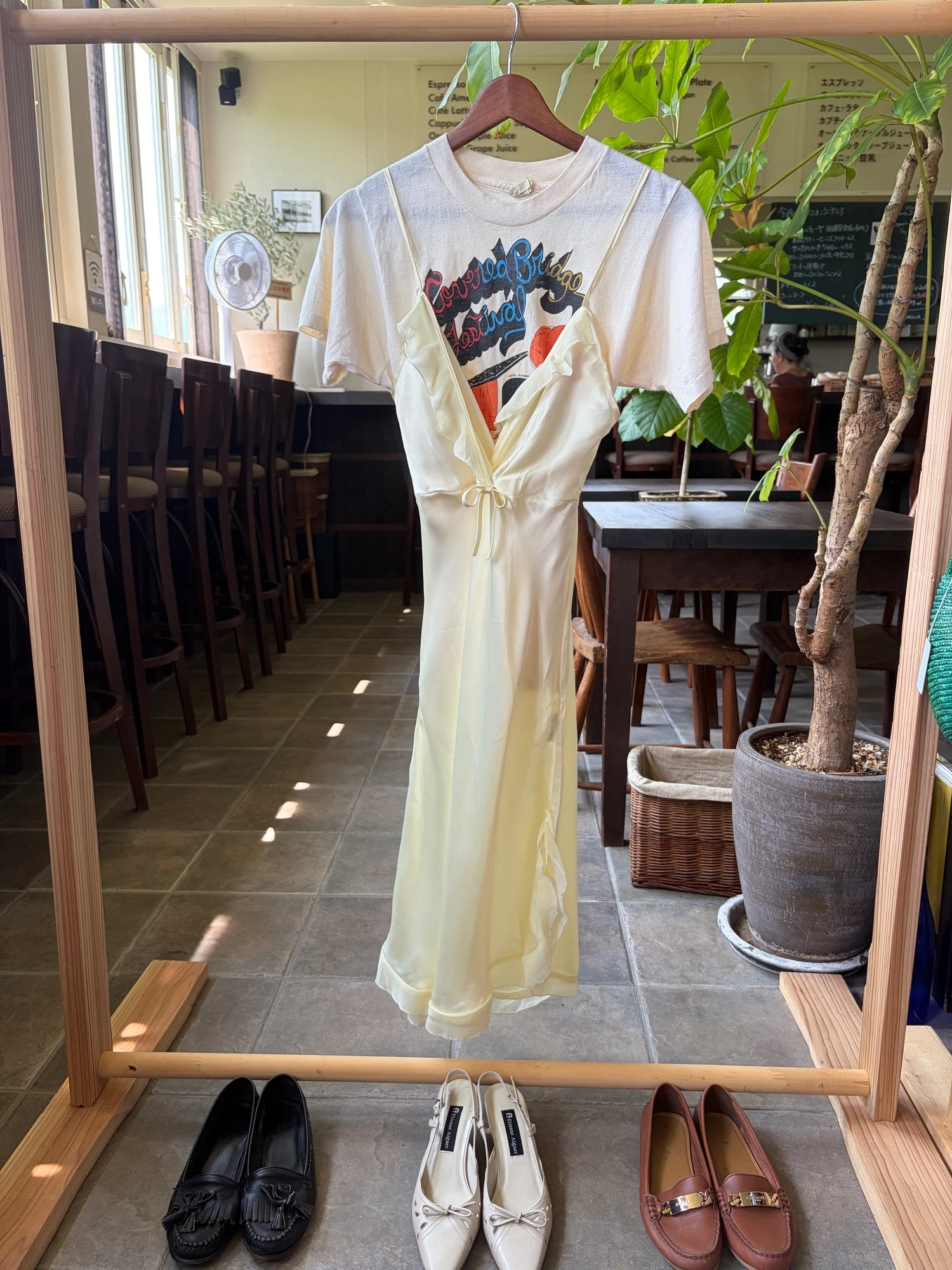 yellow silk 100% camisole dress 7