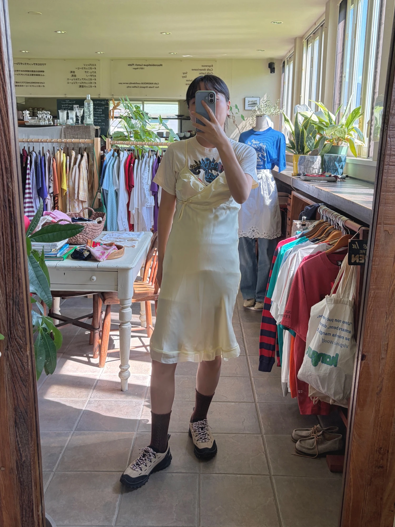 yellow silk 100% camisole dress 9