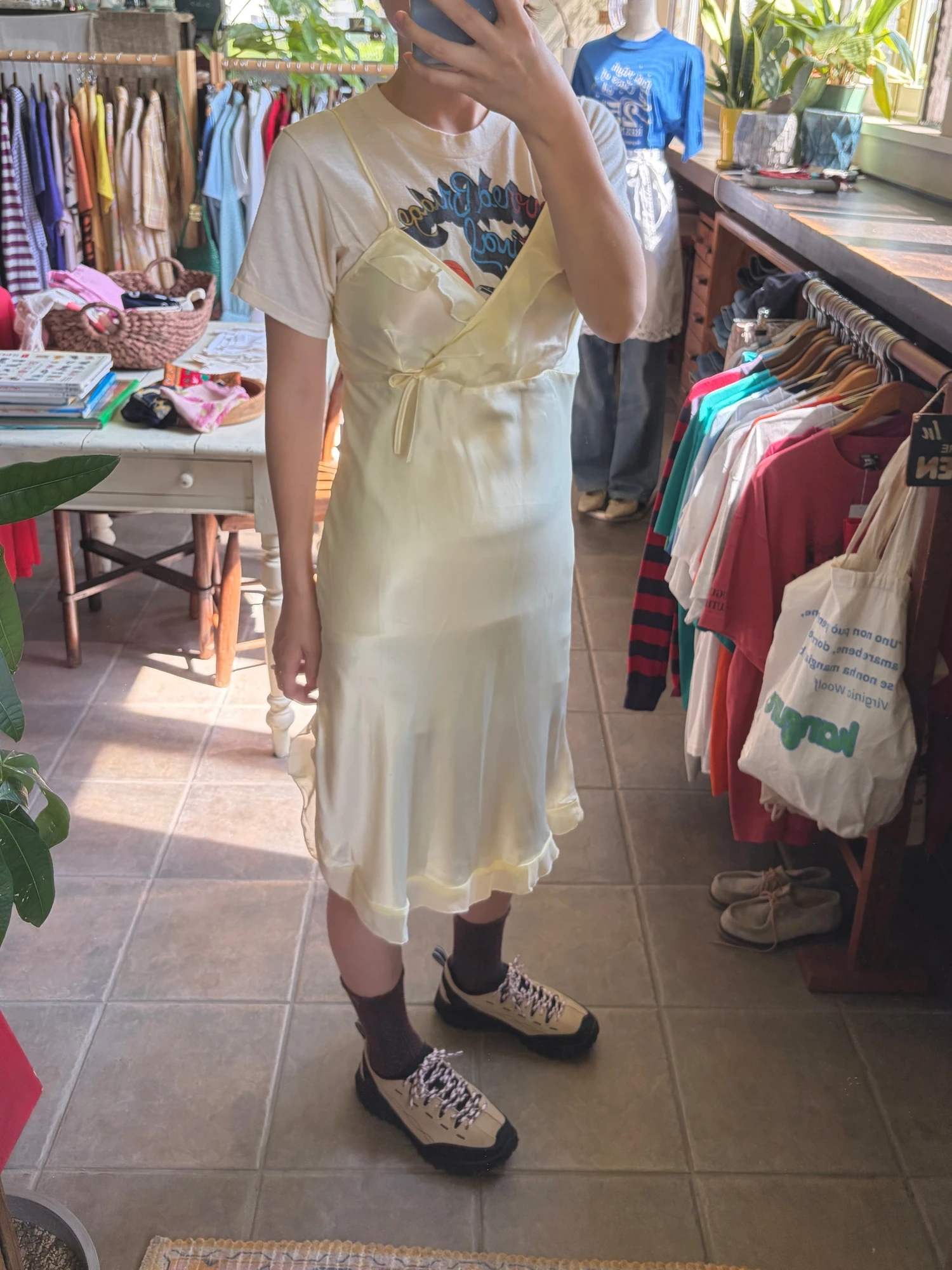USA vintage beige print t shirt 7