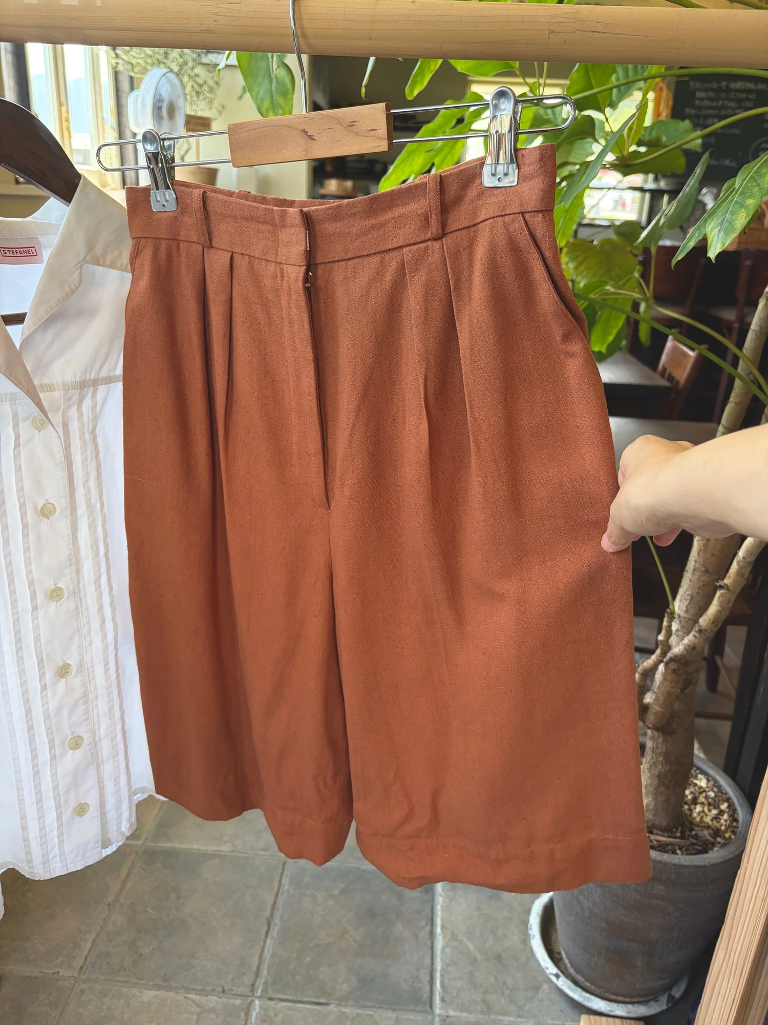 brown half pants 2