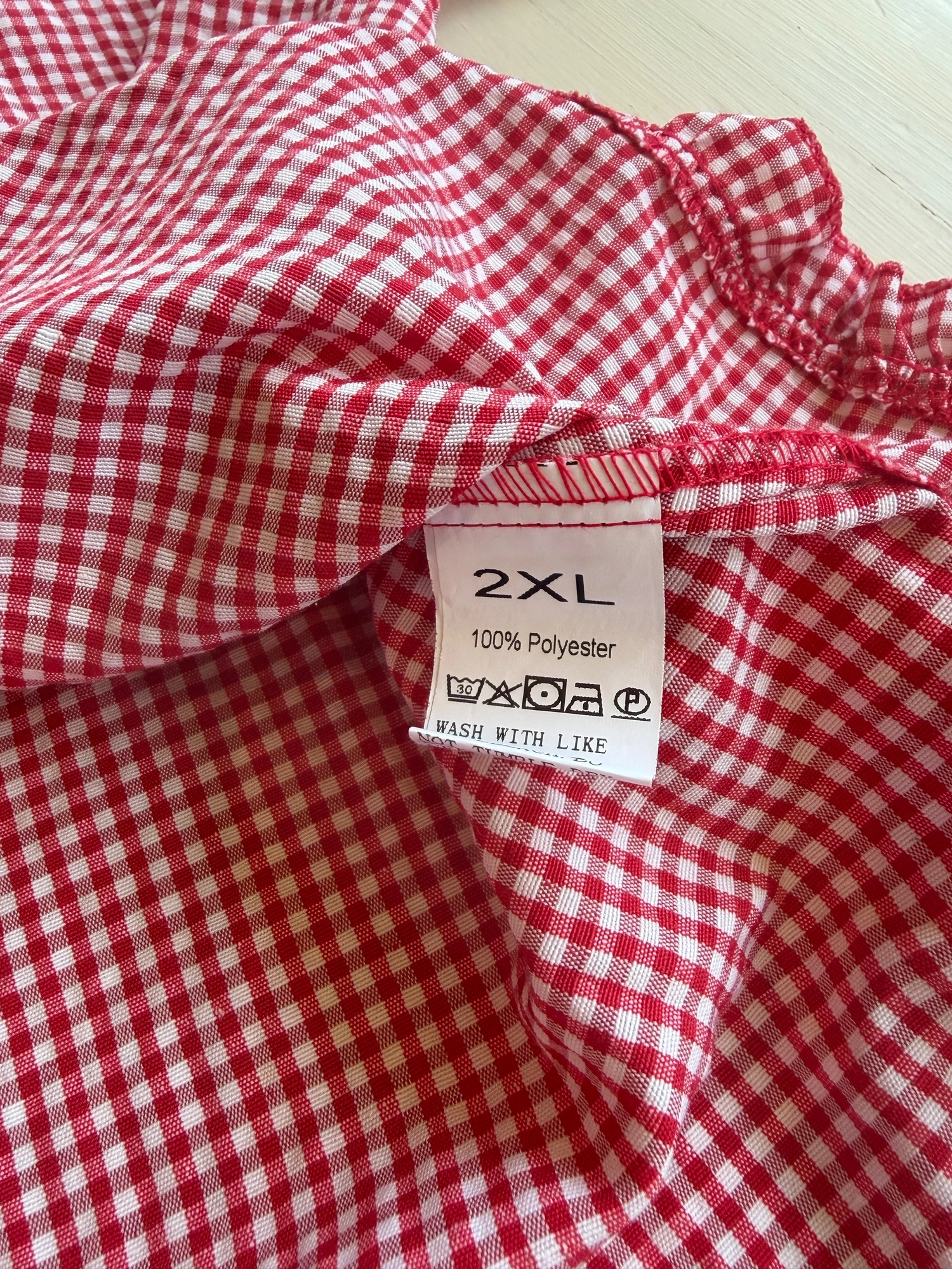 red frill plaid shirt 11