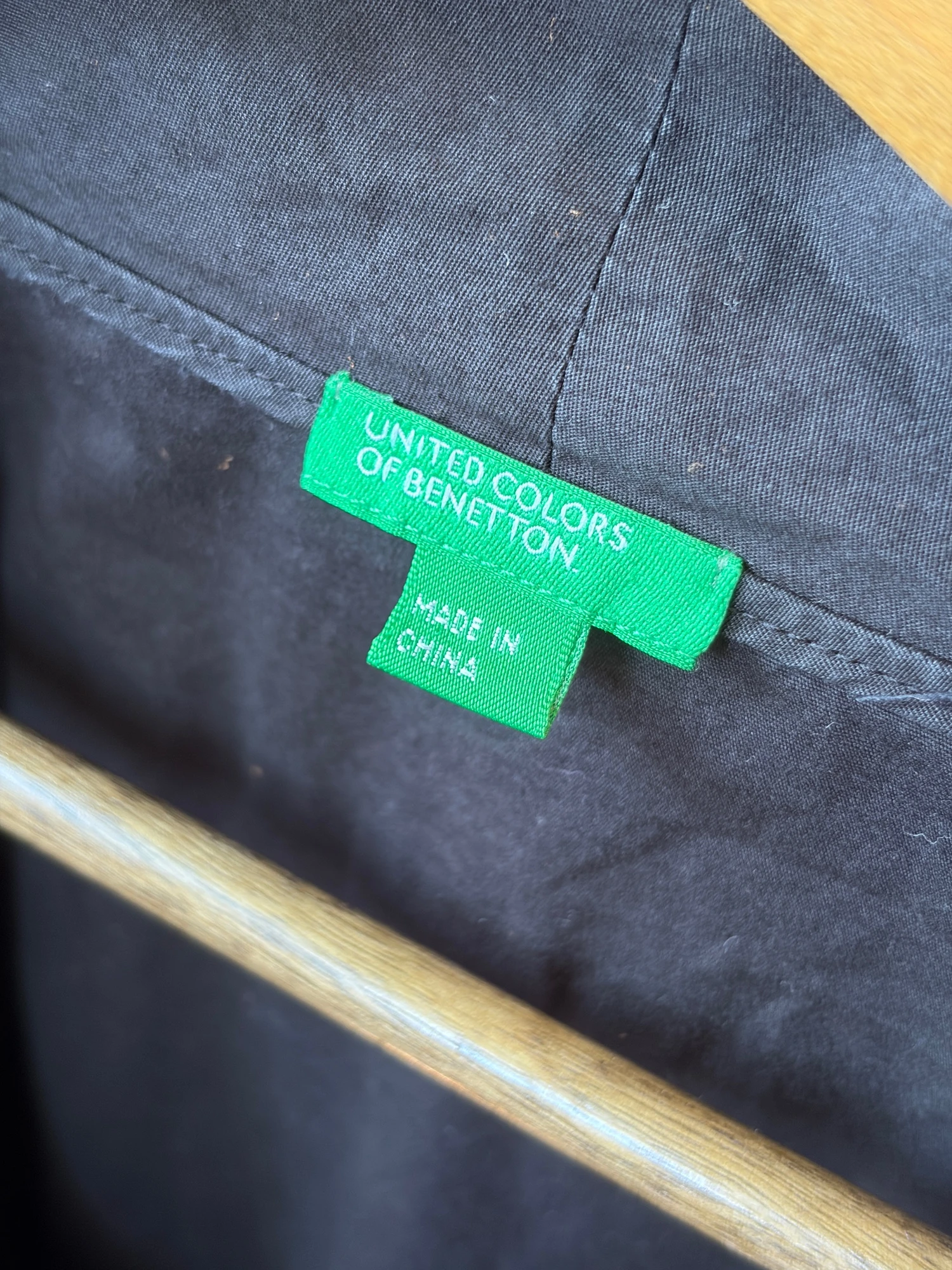 Benetton black tie blouse 4