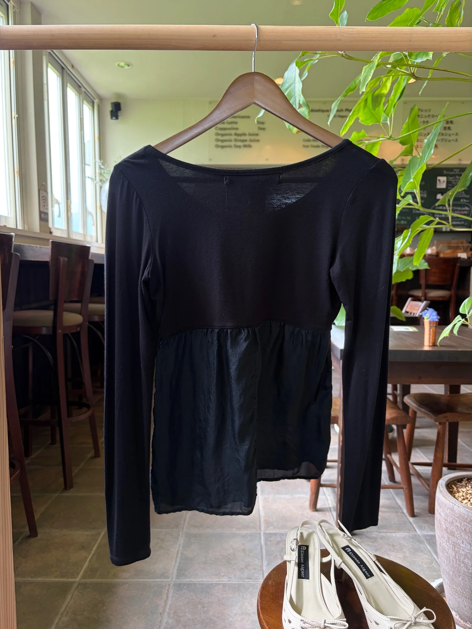 black silk long sleeve tops 8
