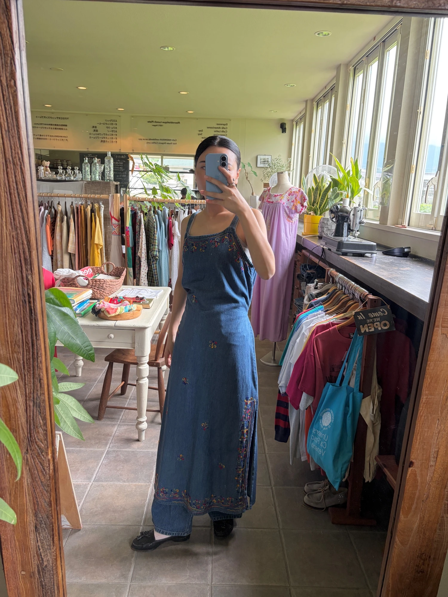 embroidered denim dress 7