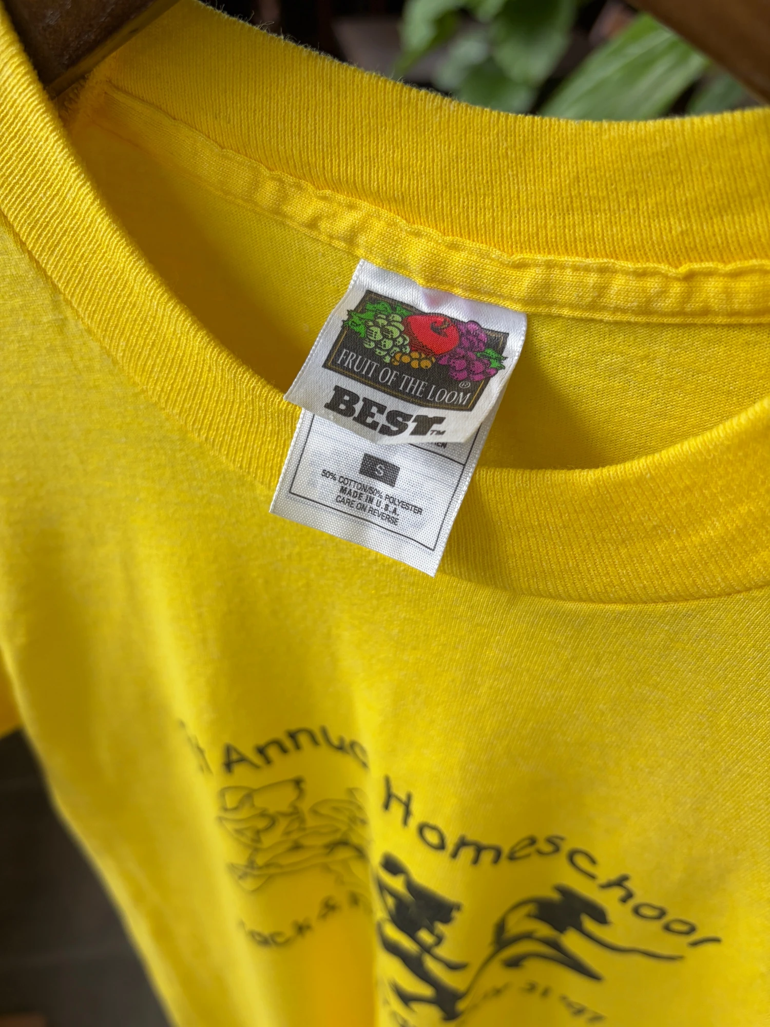 made in USA vtg yellow t shirt 8