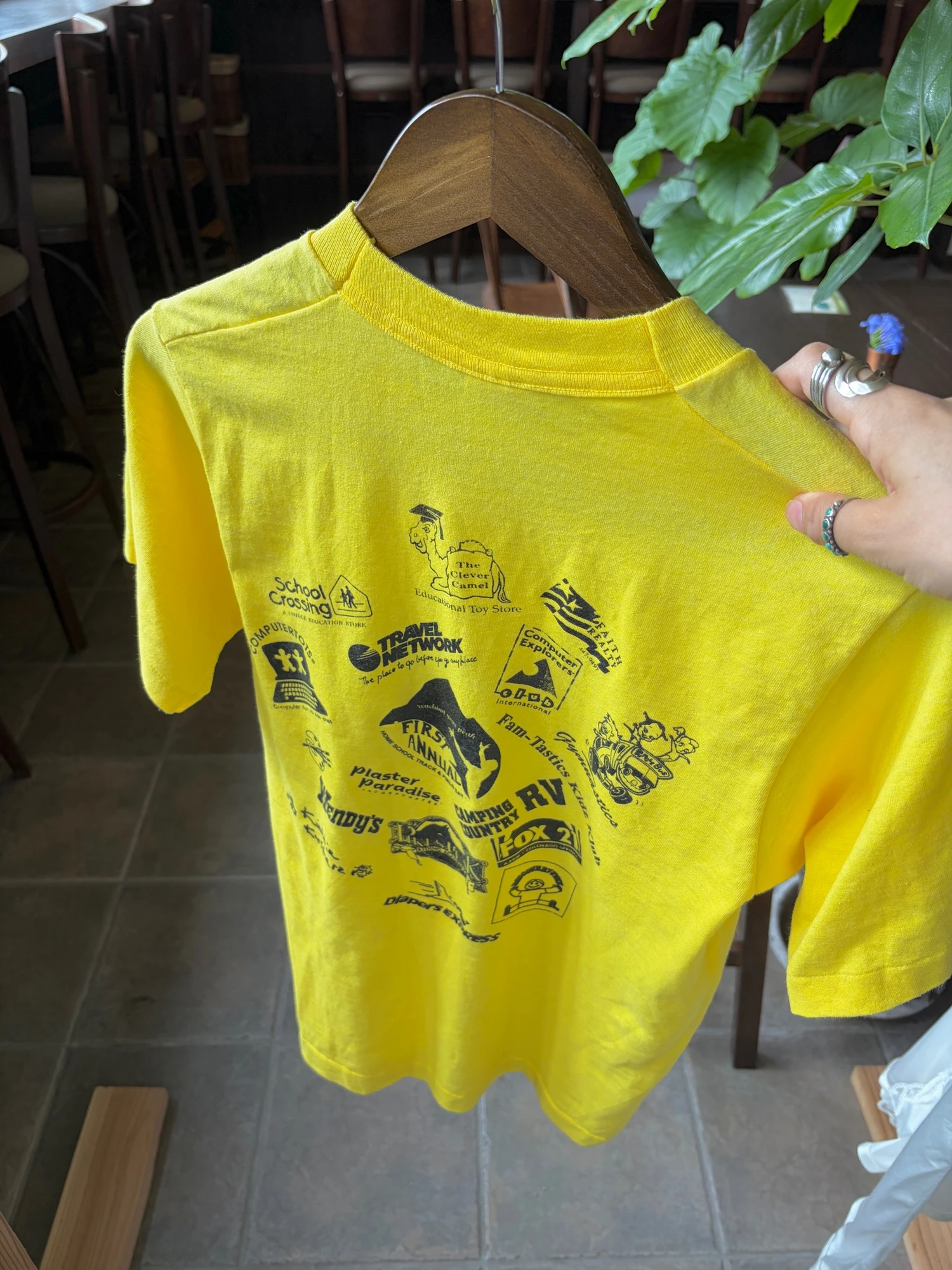 made in USA vtg yellow t shirt 4