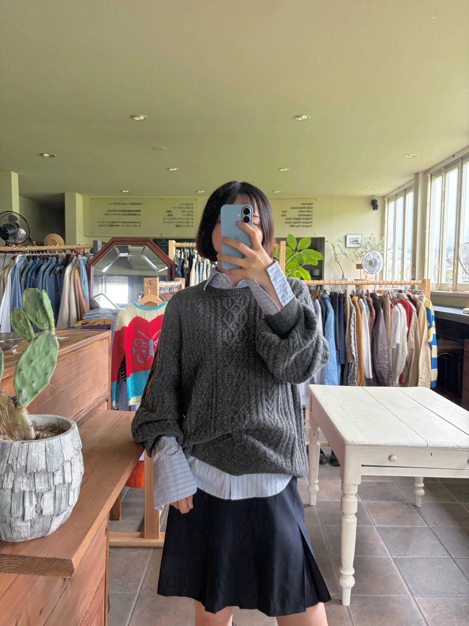 Lauren gray wool sweater 4