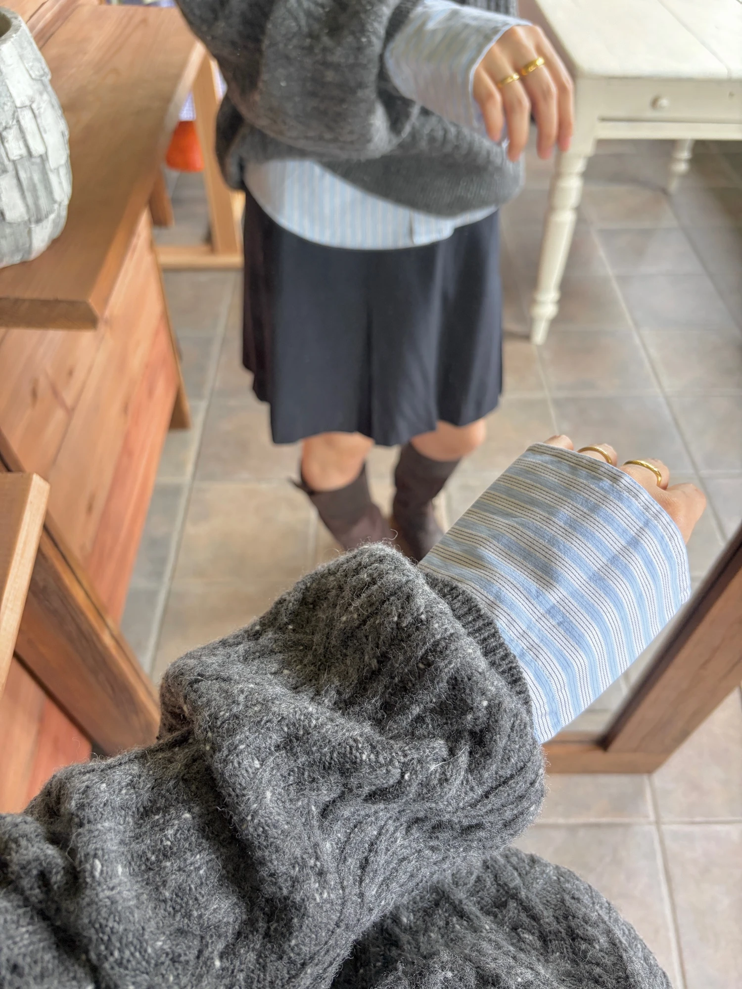 Lauren gray wool sweater 7