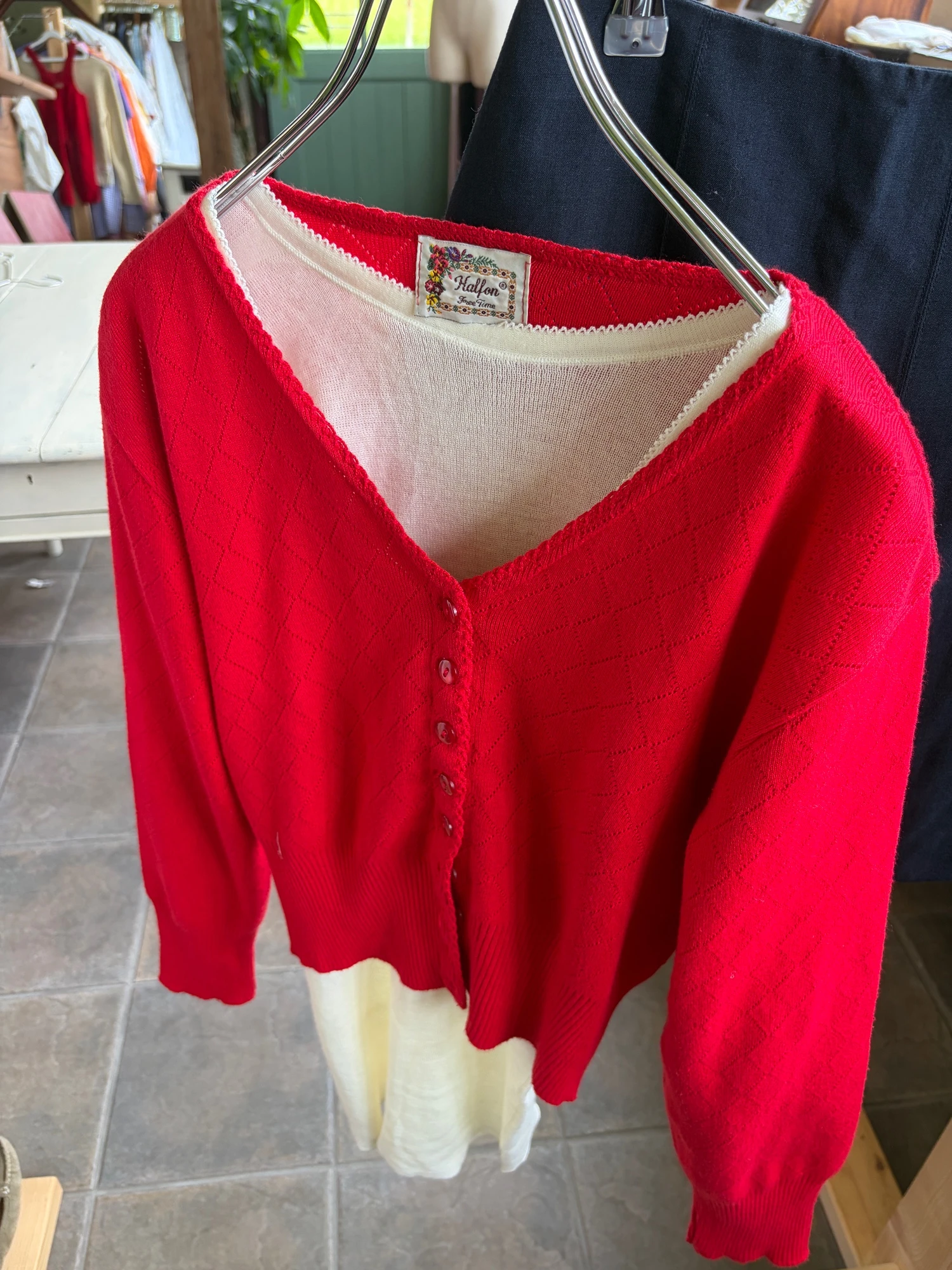 made in Italy red knit cardigan 10