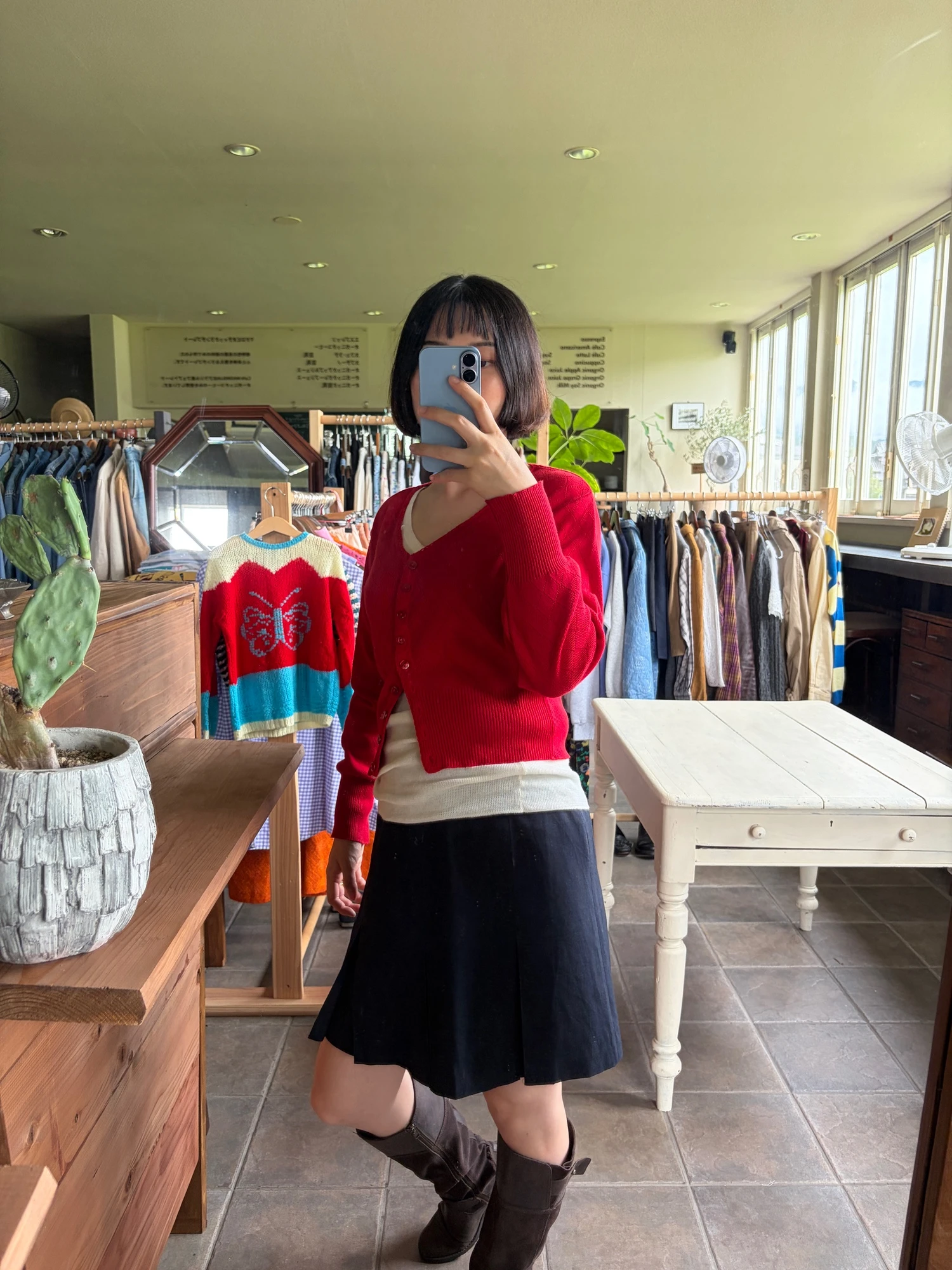 made in Italy red knit cardigan 4