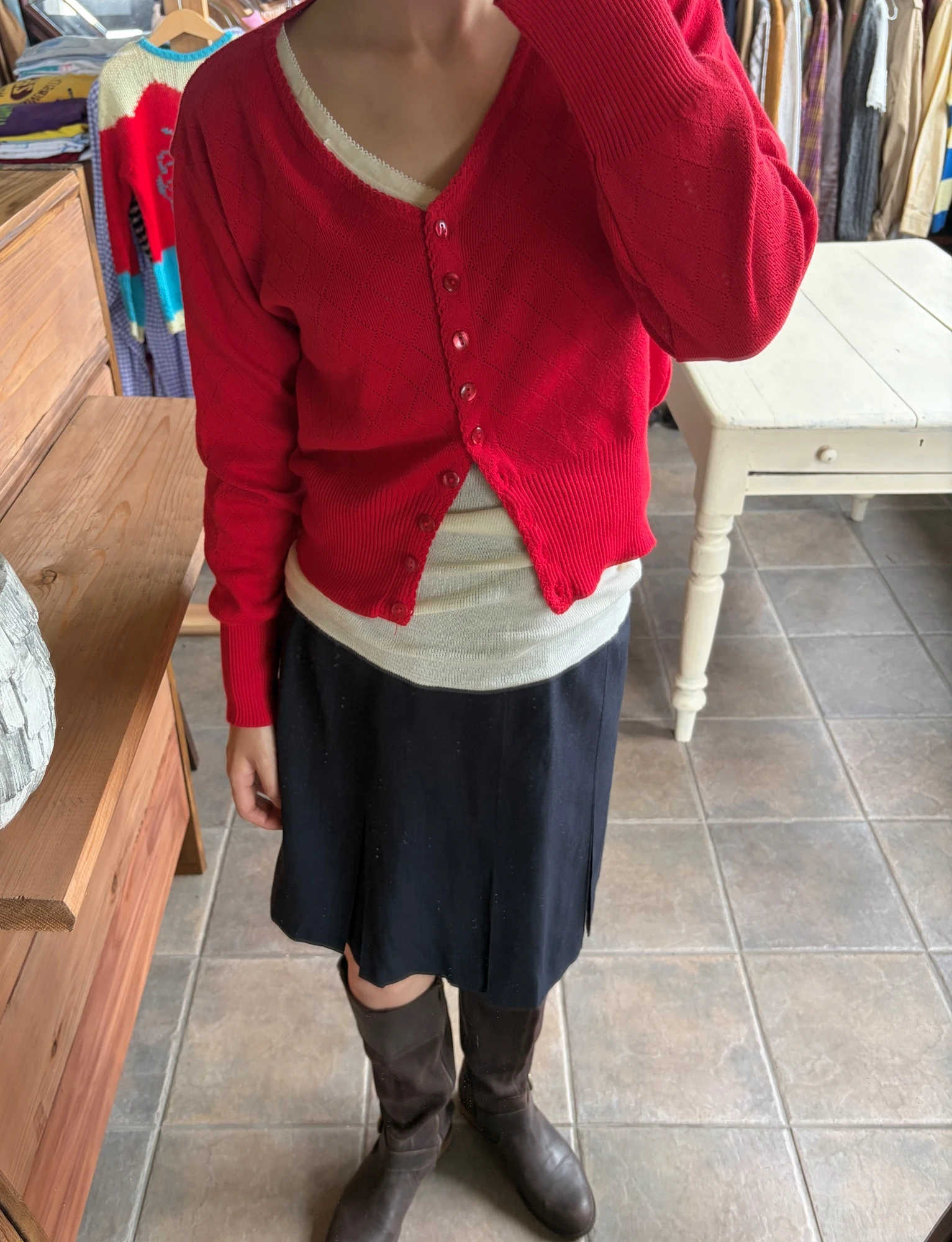 made in Italy red knit cardigan 6