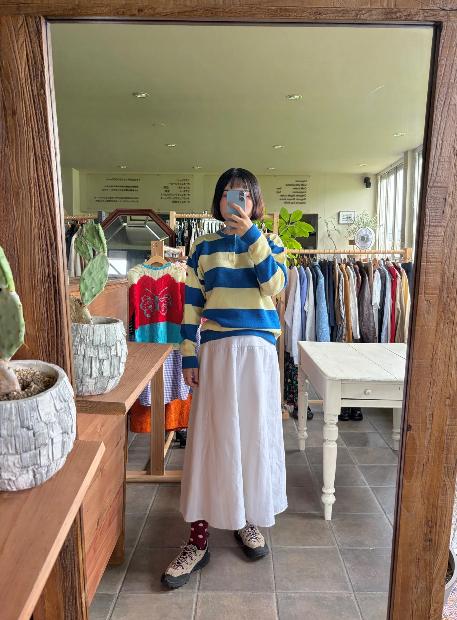white linen skirt 3