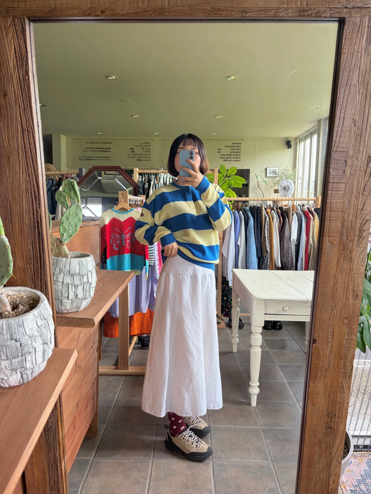 white linen skirt 4