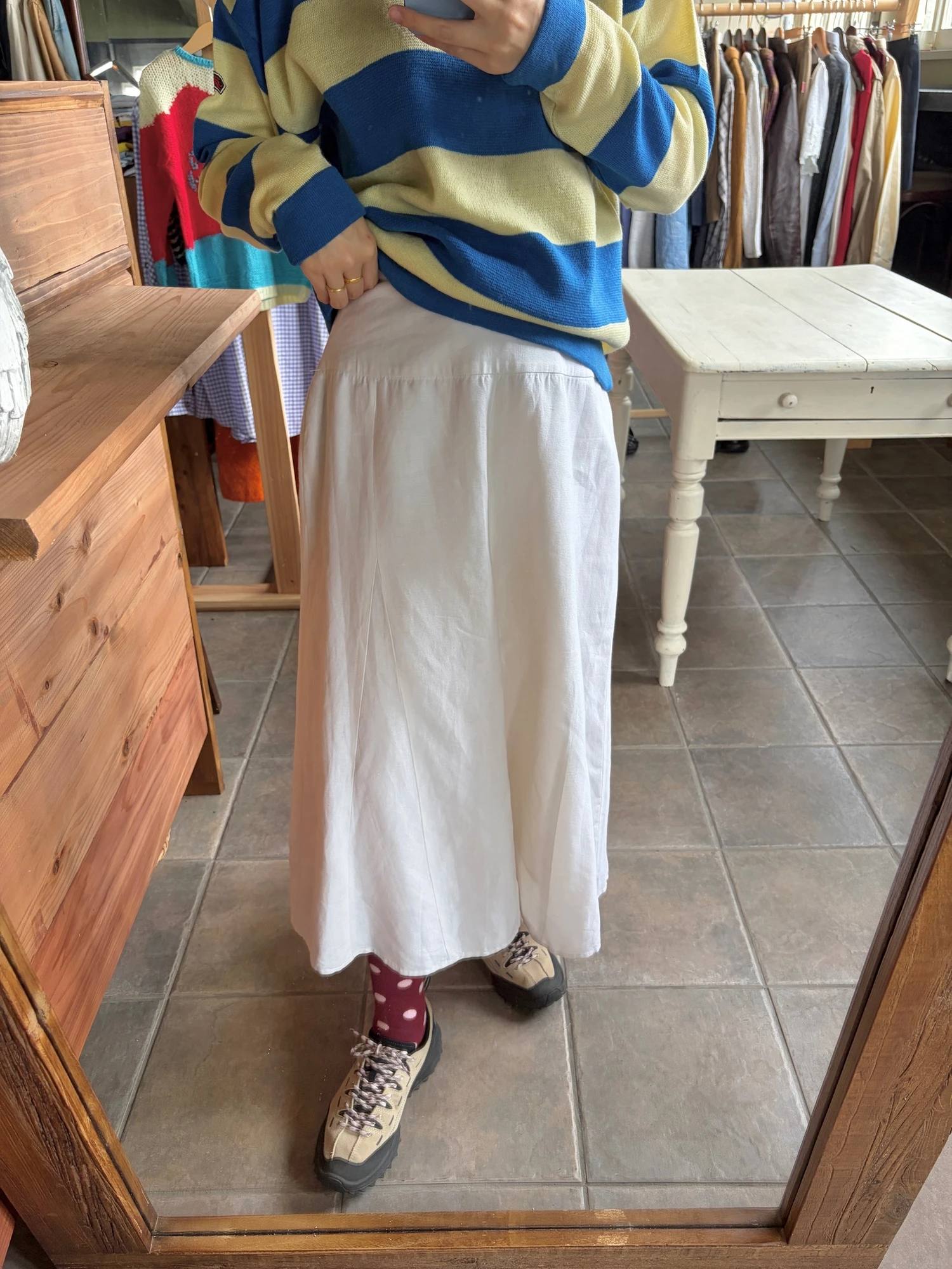 white linen skirt 6