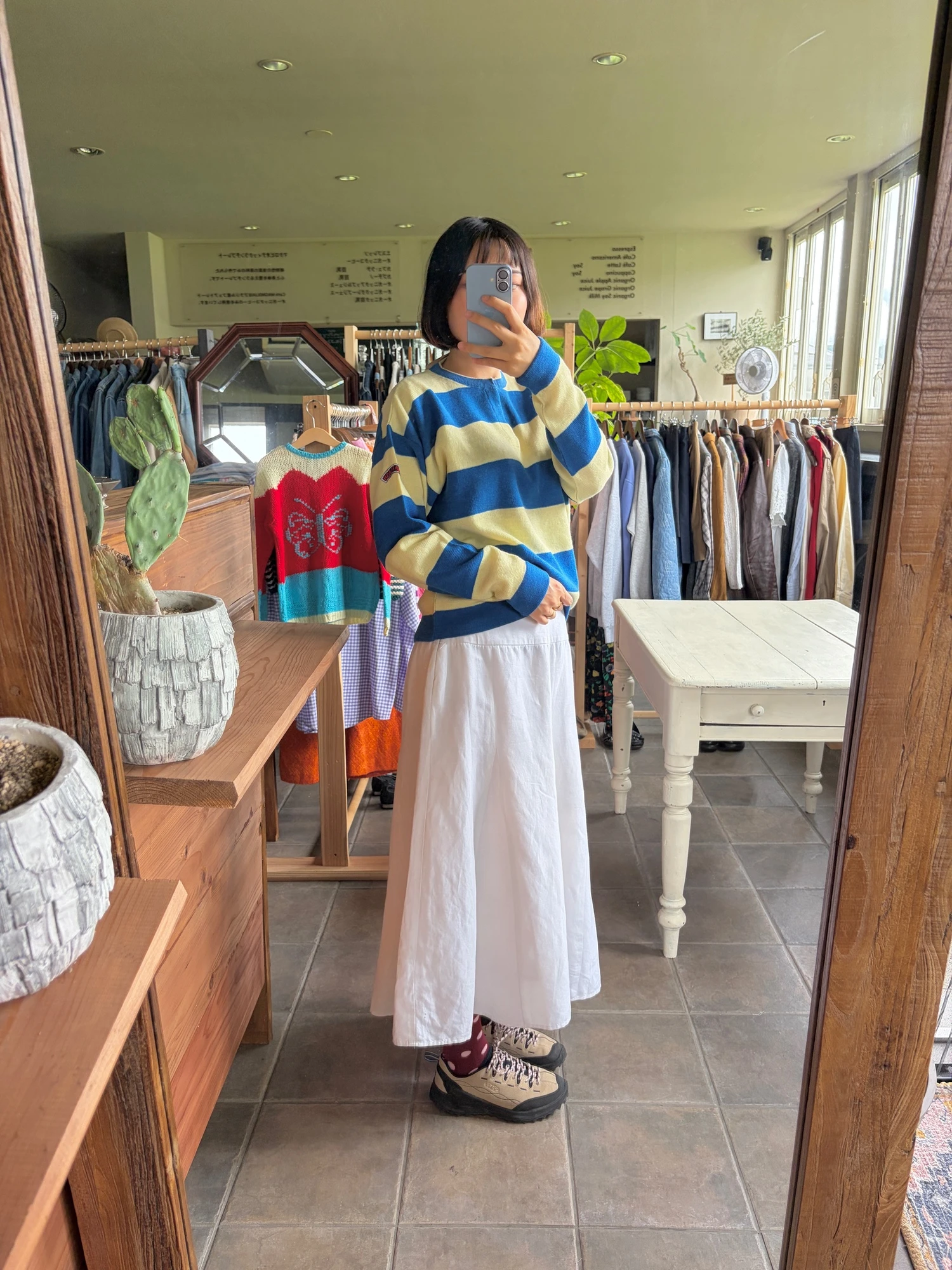 white linen skirt 5