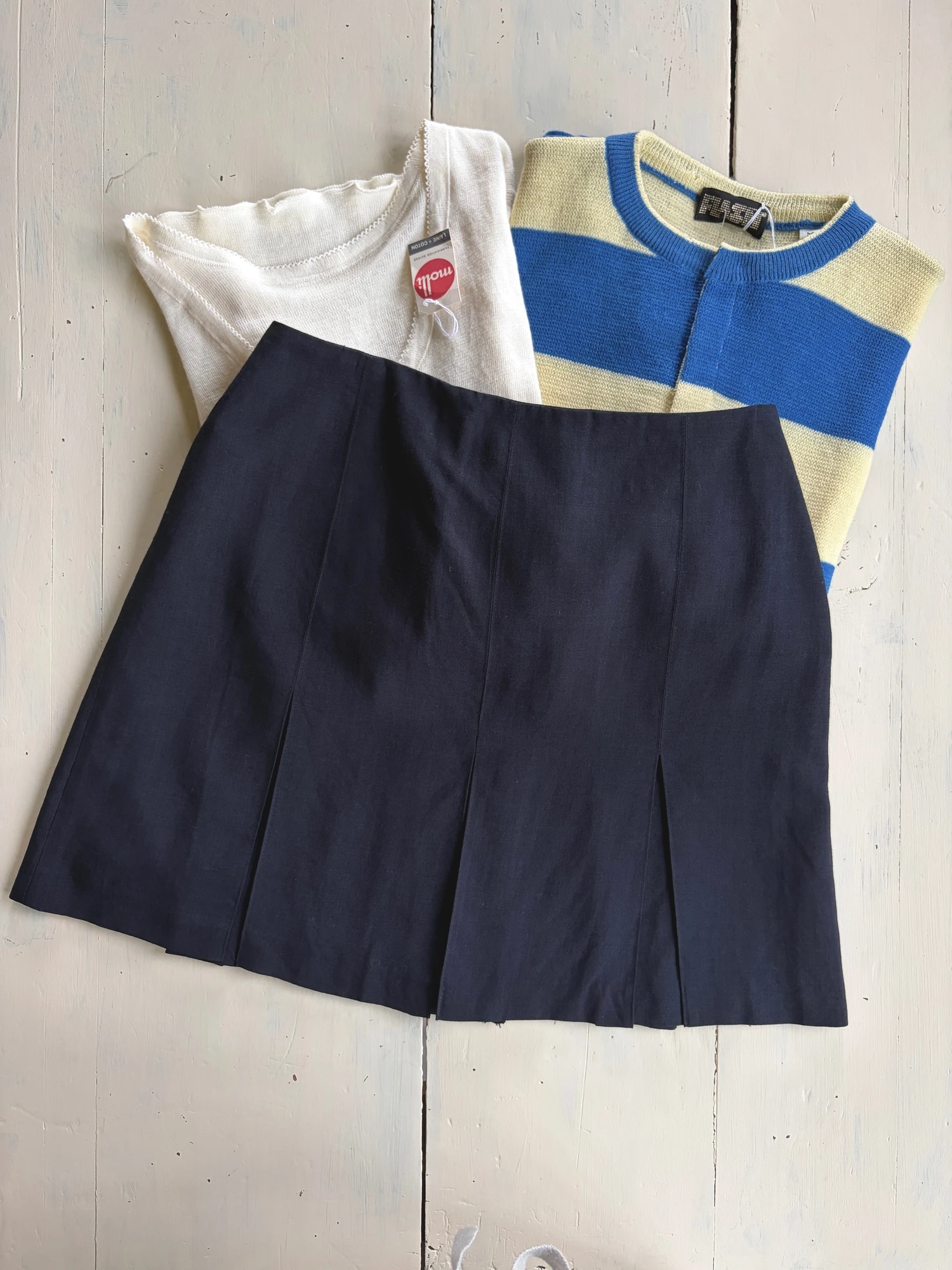 made in Italy pleats wool skirt 2