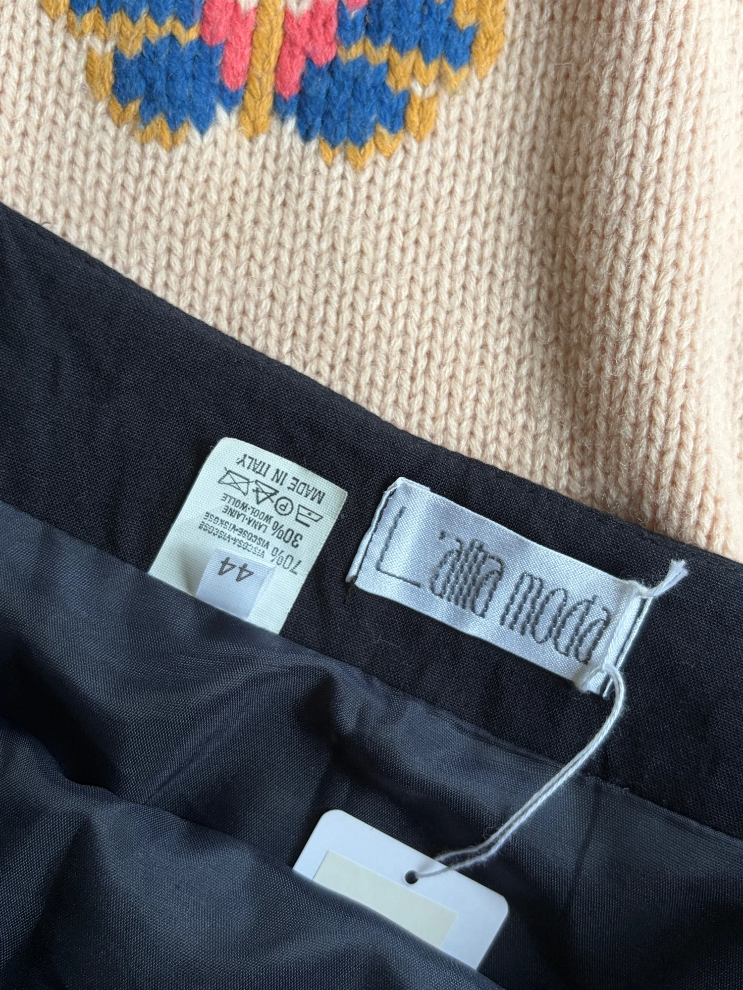 made in Italy pleats wool skirt 6