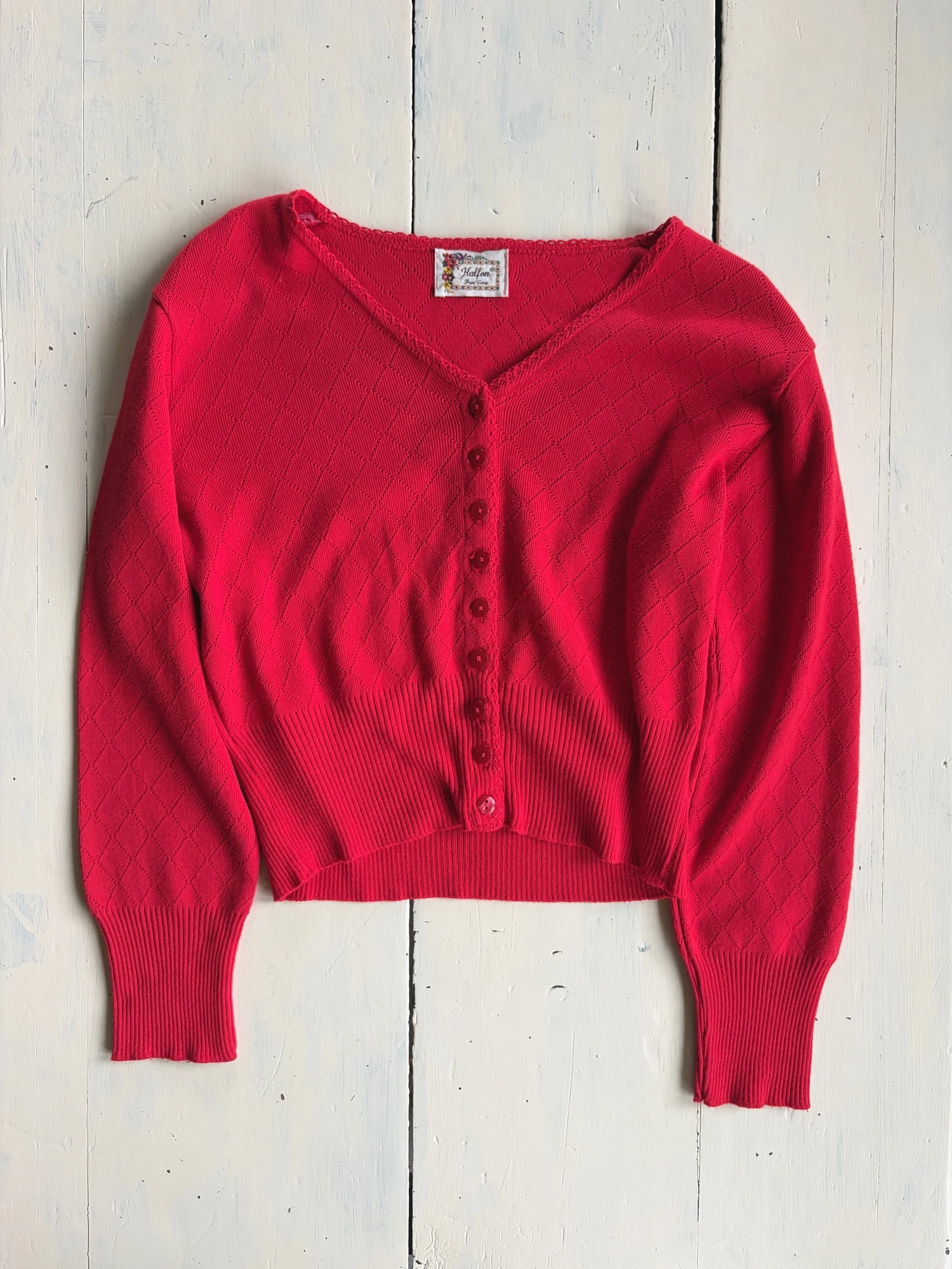 made in Italy red knit cardigan 2