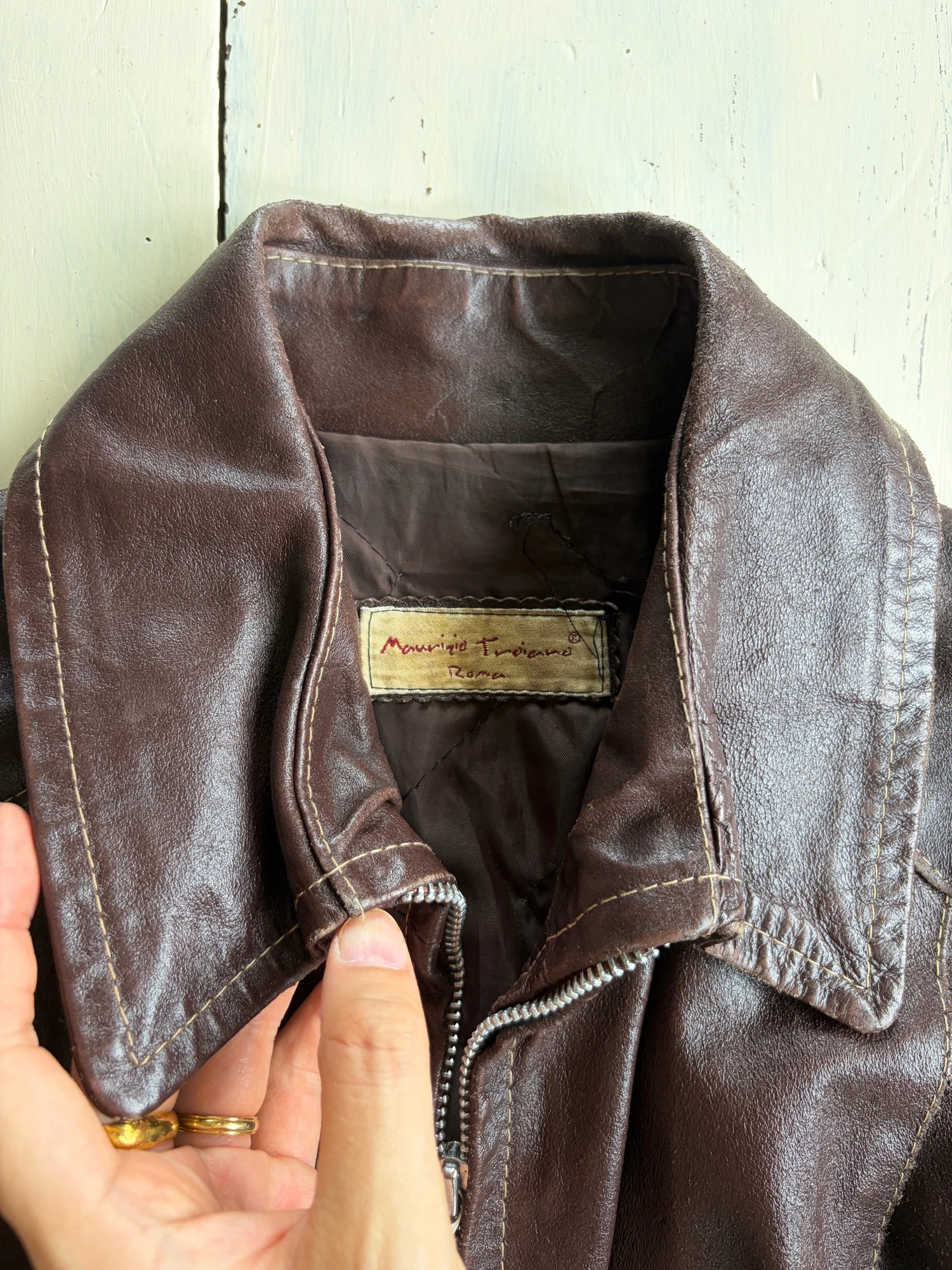made in Italy burgundy real leather jacket 5