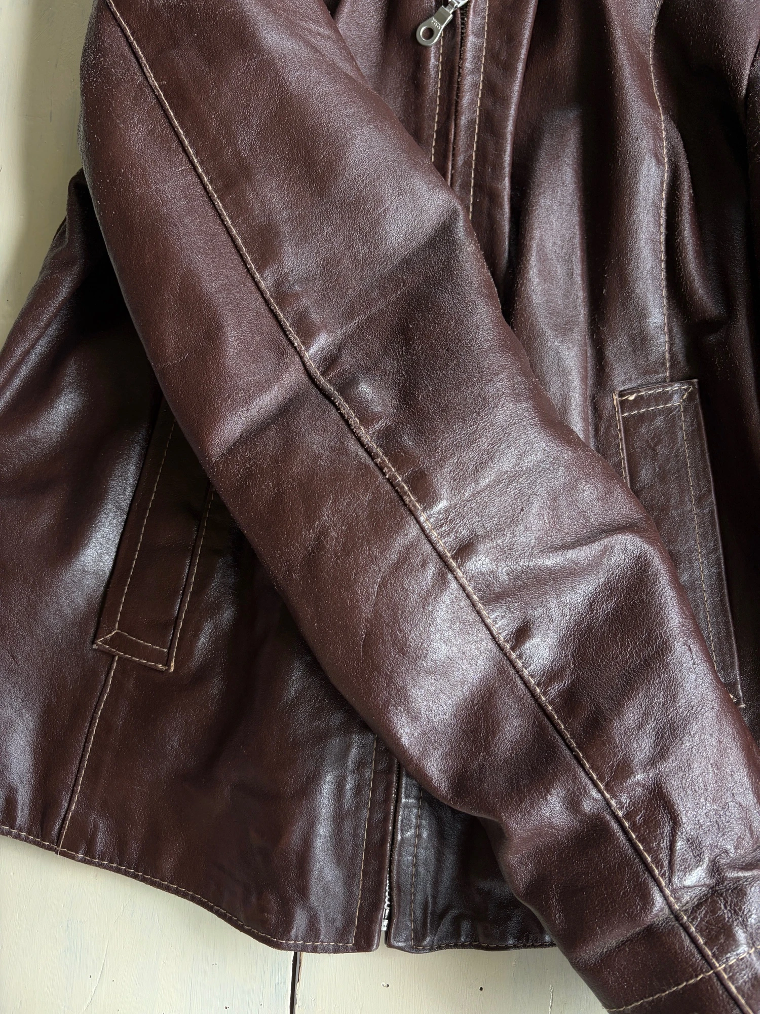 made in Italy burgundy real leather jacket 12
