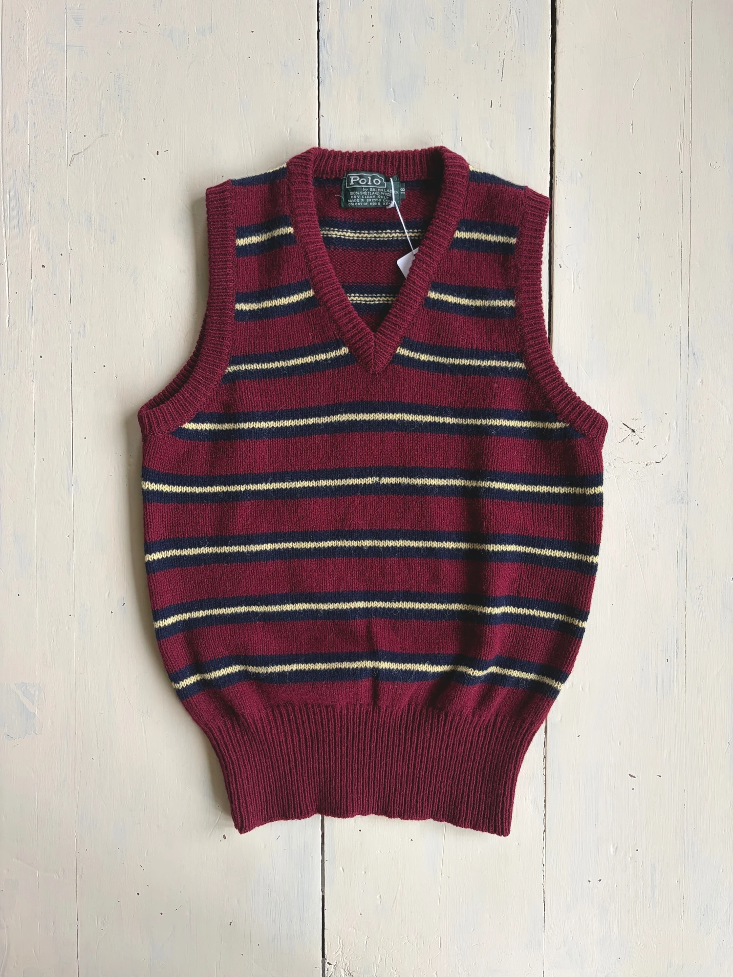 polo RL wine red wool vest 2