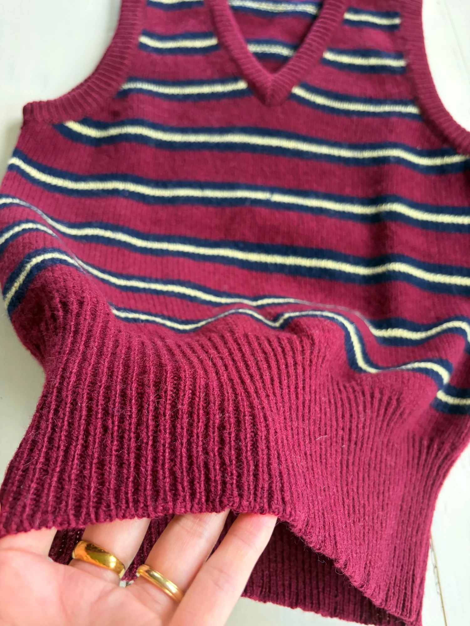 polo RL wine red wool vest 10