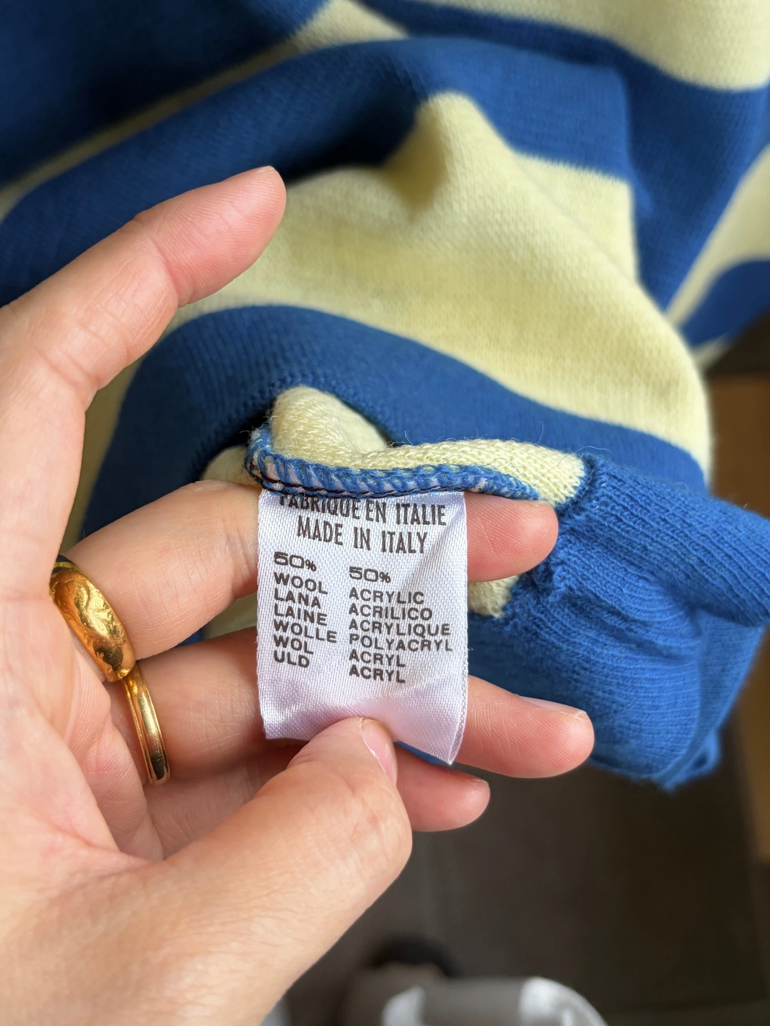 deadstock made in Italy blue sweater 13