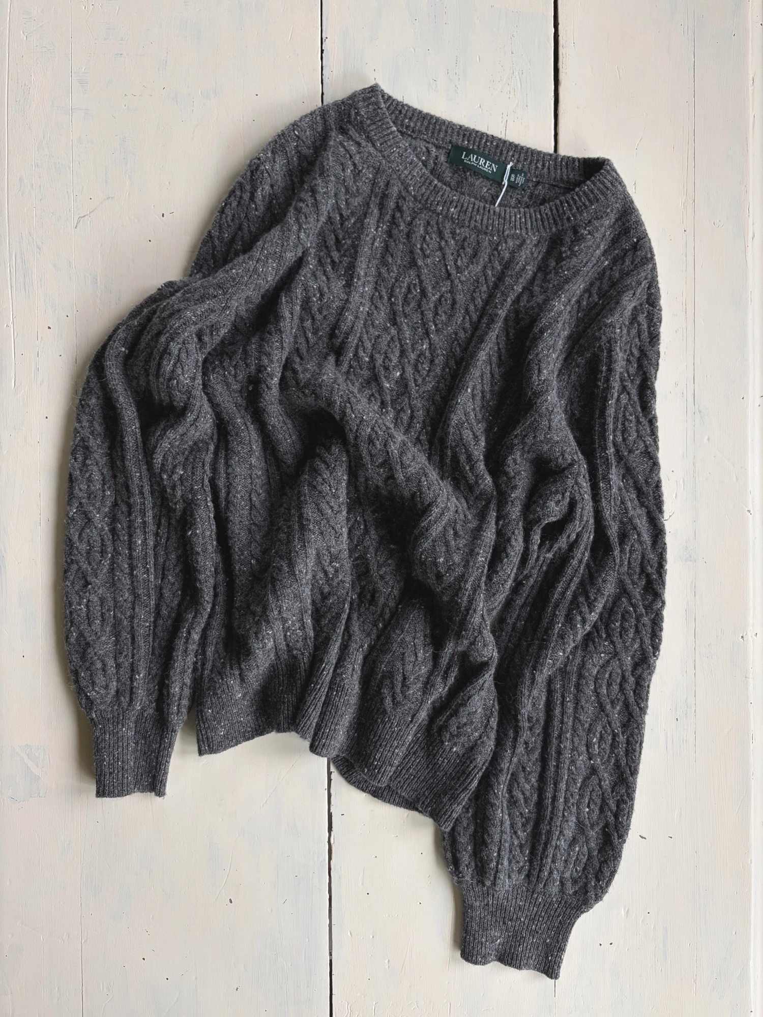 Lauren gray wool sweater 2
