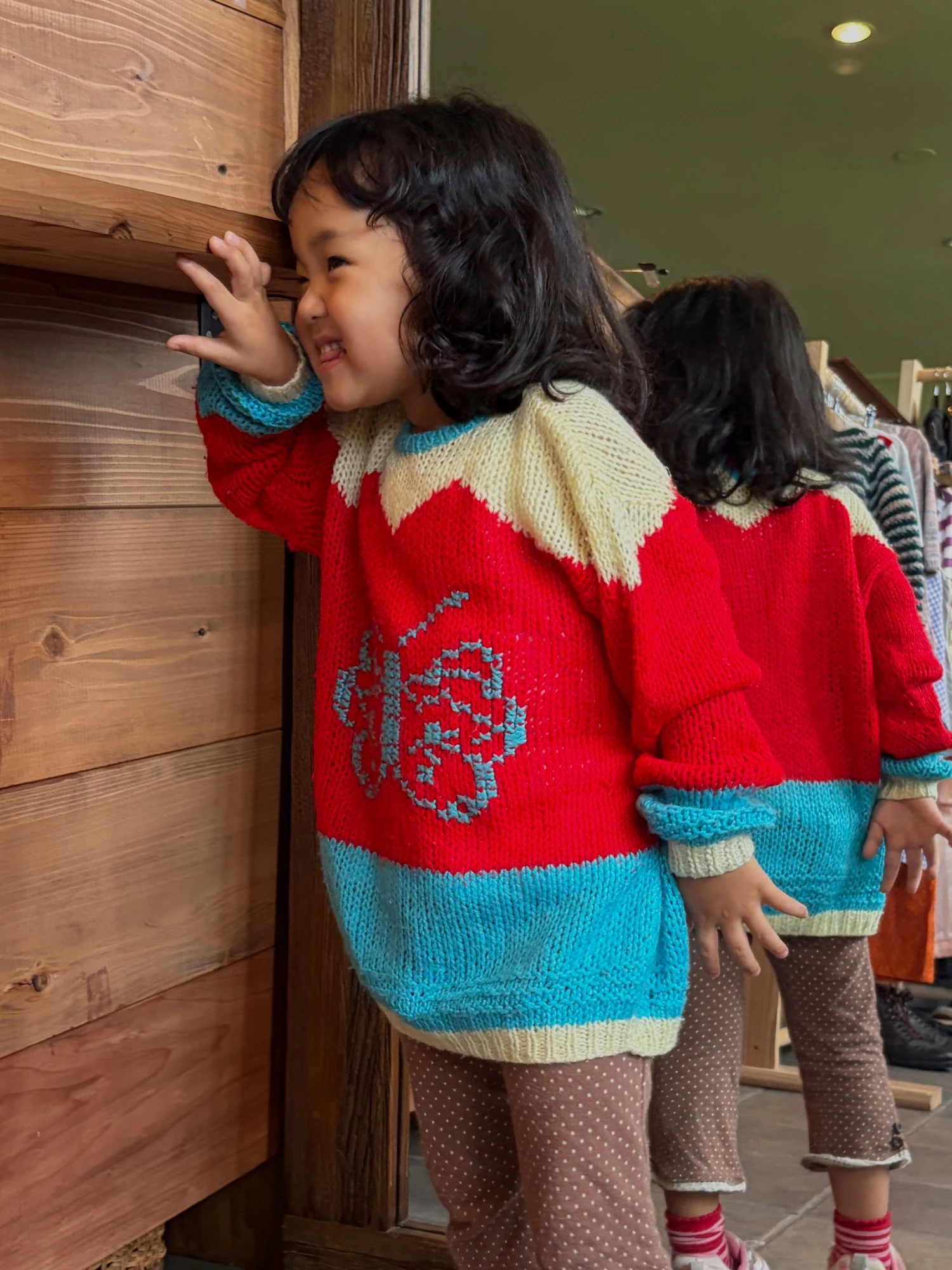 kids vintage butterfly knitted sweater 4