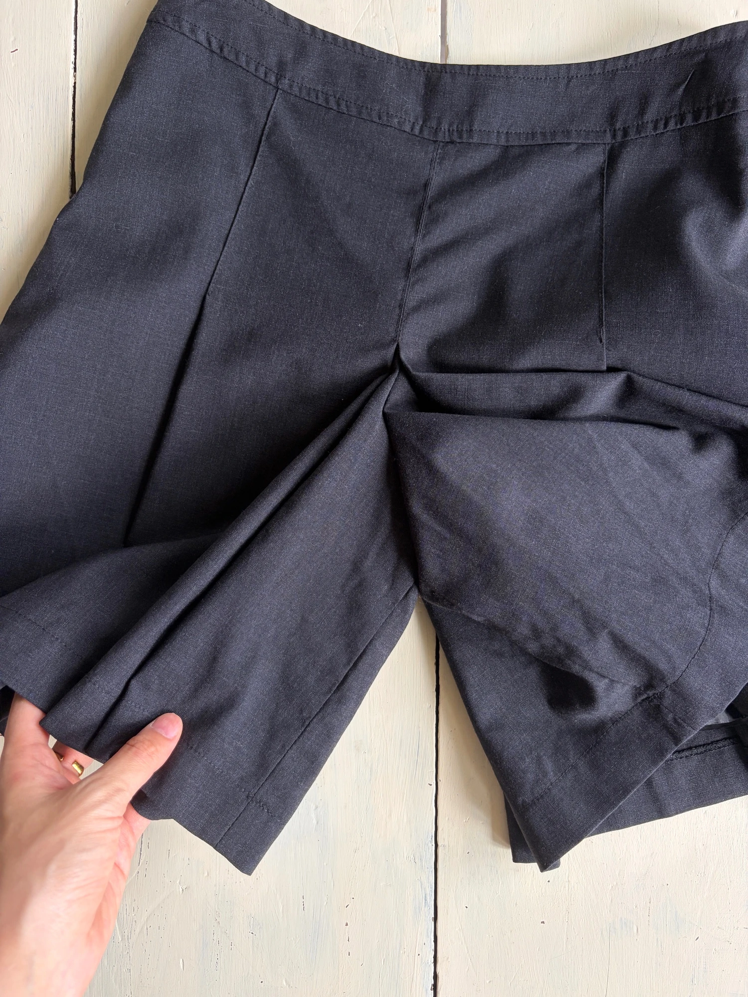made in Italy wool pleats culotte skirt 14